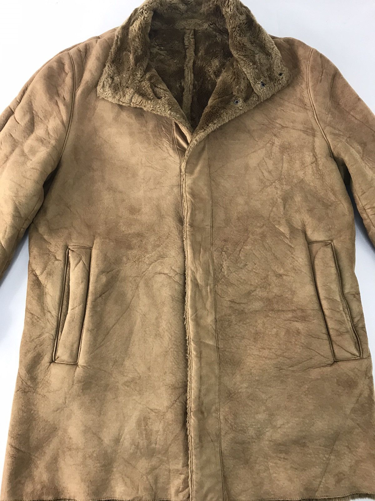 Calvin Klein × Designer Calvin Klein Suede Padded Jacket Designer Brand Sherpa Inner Size US M / EU 48-50 / 2 - 3 Thumbnail
