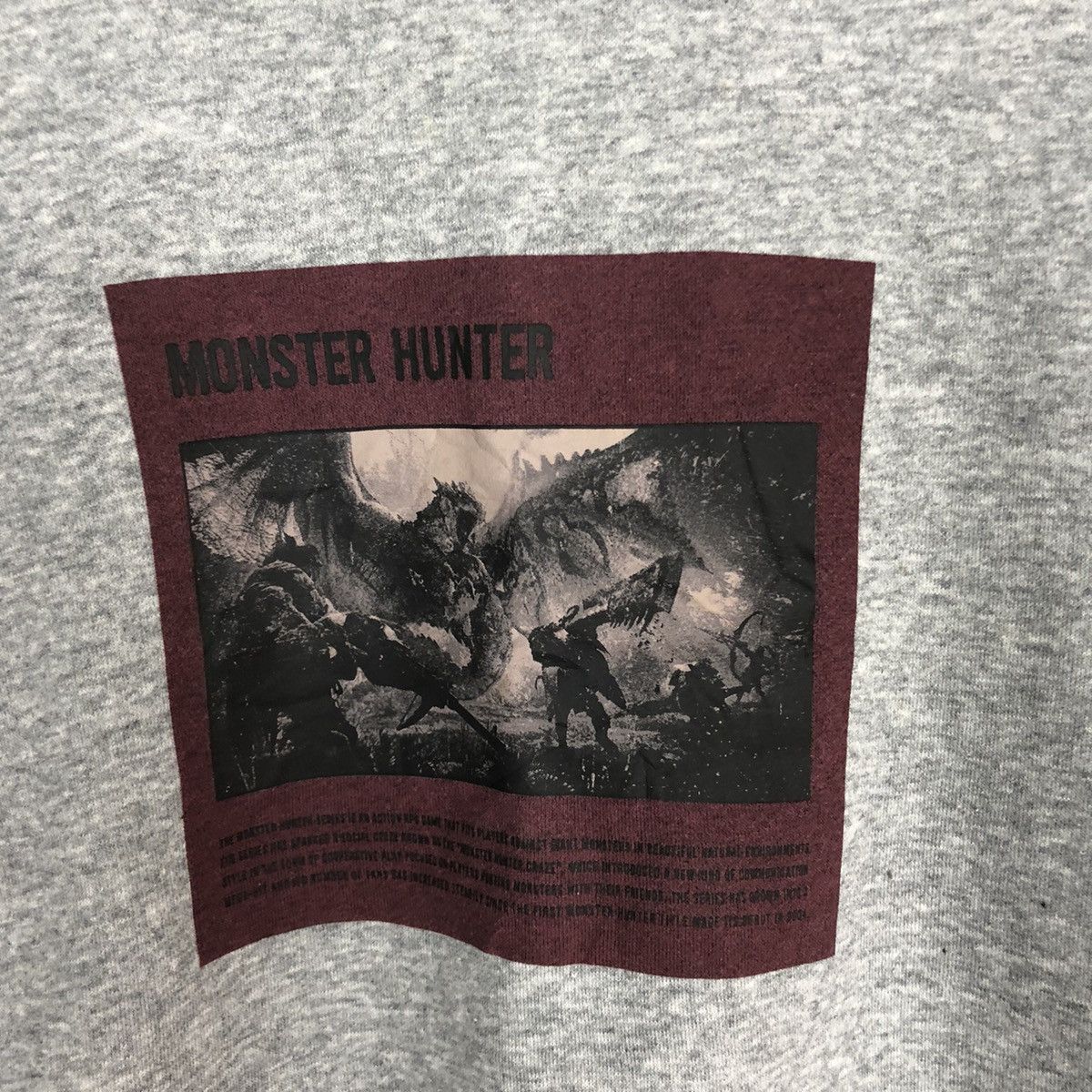 Japanese Brand Monster Hunter capcom game Grey Sweatshirt #408B Size US M / EU 48-50 / 2 - 10 Thumbnail