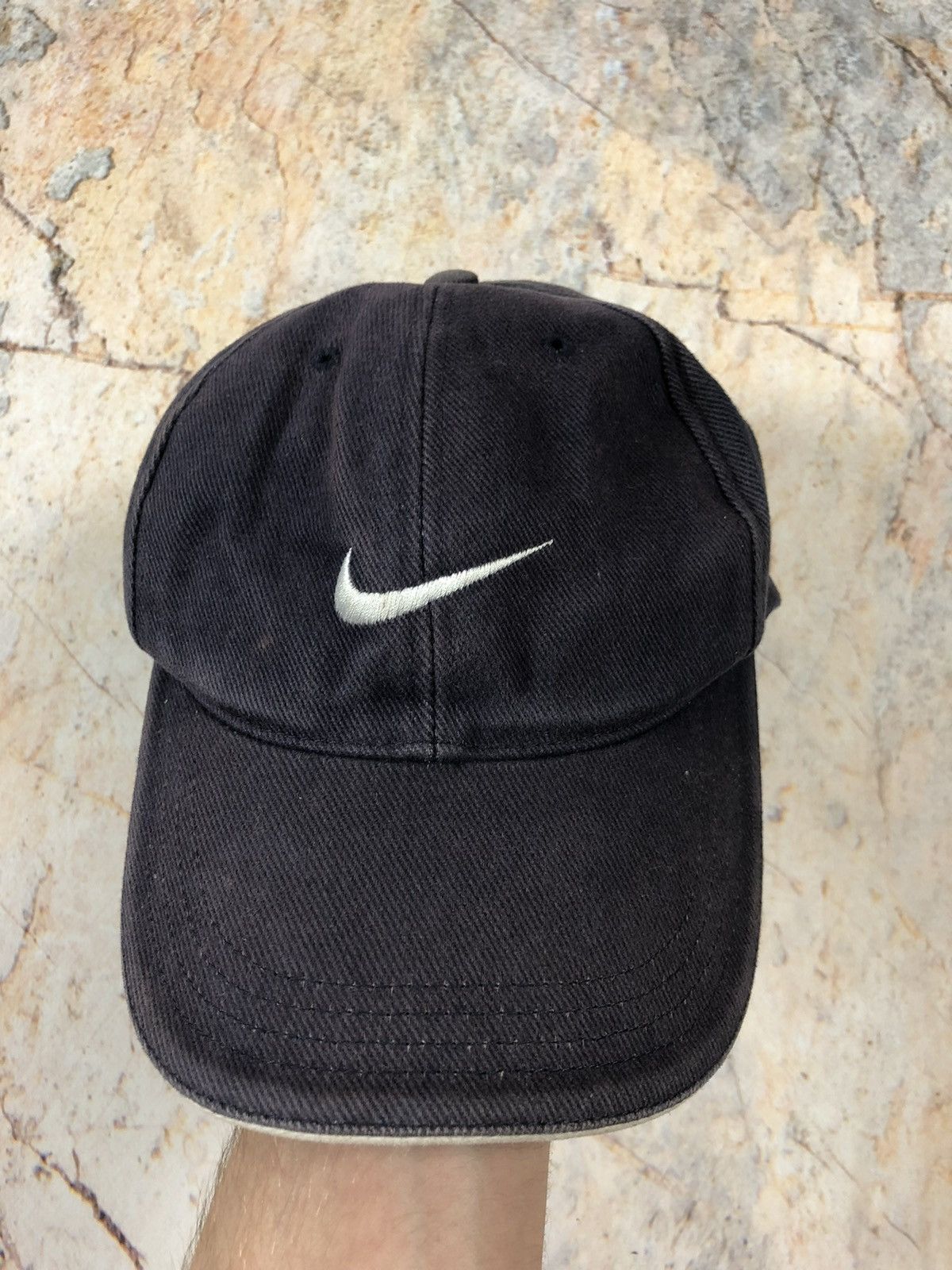 Nike × Vintage Nike vintage black logo cap Size ONE SIZE - 2 Thumbnail