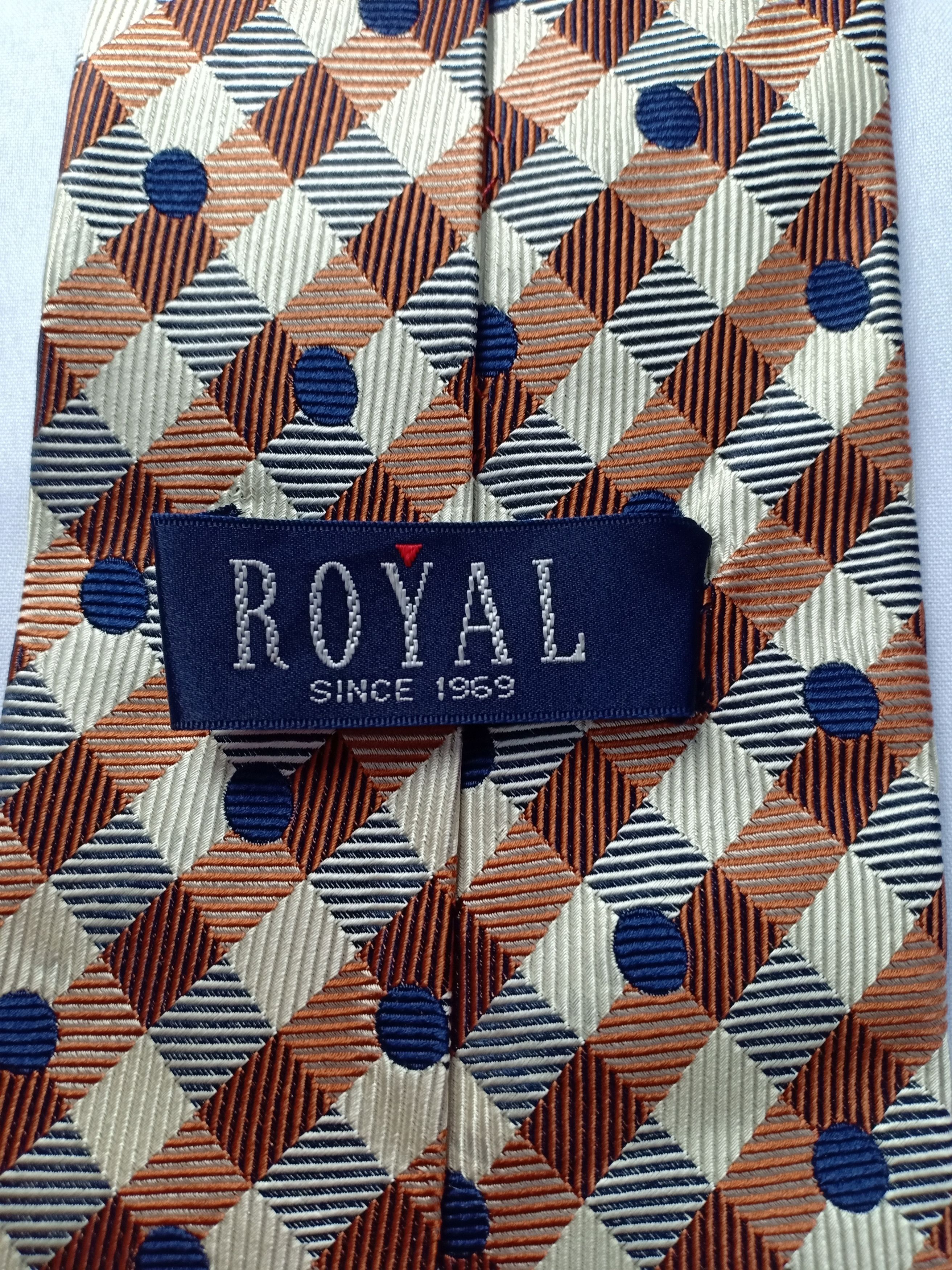 Other Royal Neck Tie Monogram Logo Polka Dot Plaid Check Size ONE SIZE - 3 Thumbnail