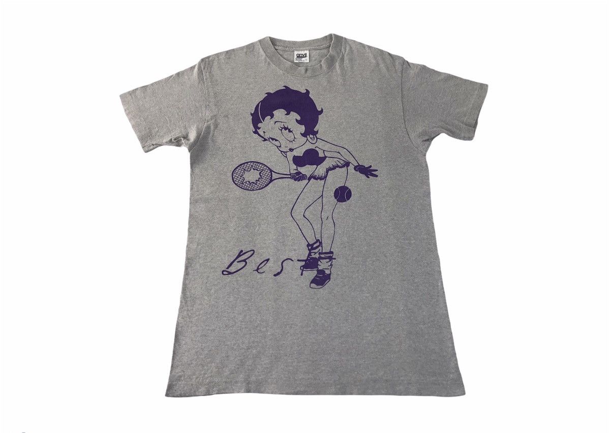 Vintage 90s Betty Boop Best Tennis Big Logo Cartoon Movie Tee Size US M / EU 48-50 / 2 - 1 Thumbnail