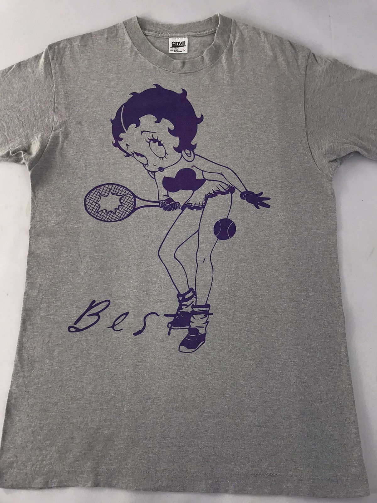 Vintage 90s Betty Boop Best Tennis Big Logo Cartoon Movie Tee Size US M / EU 48-50 / 2 - 3 Thumbnail