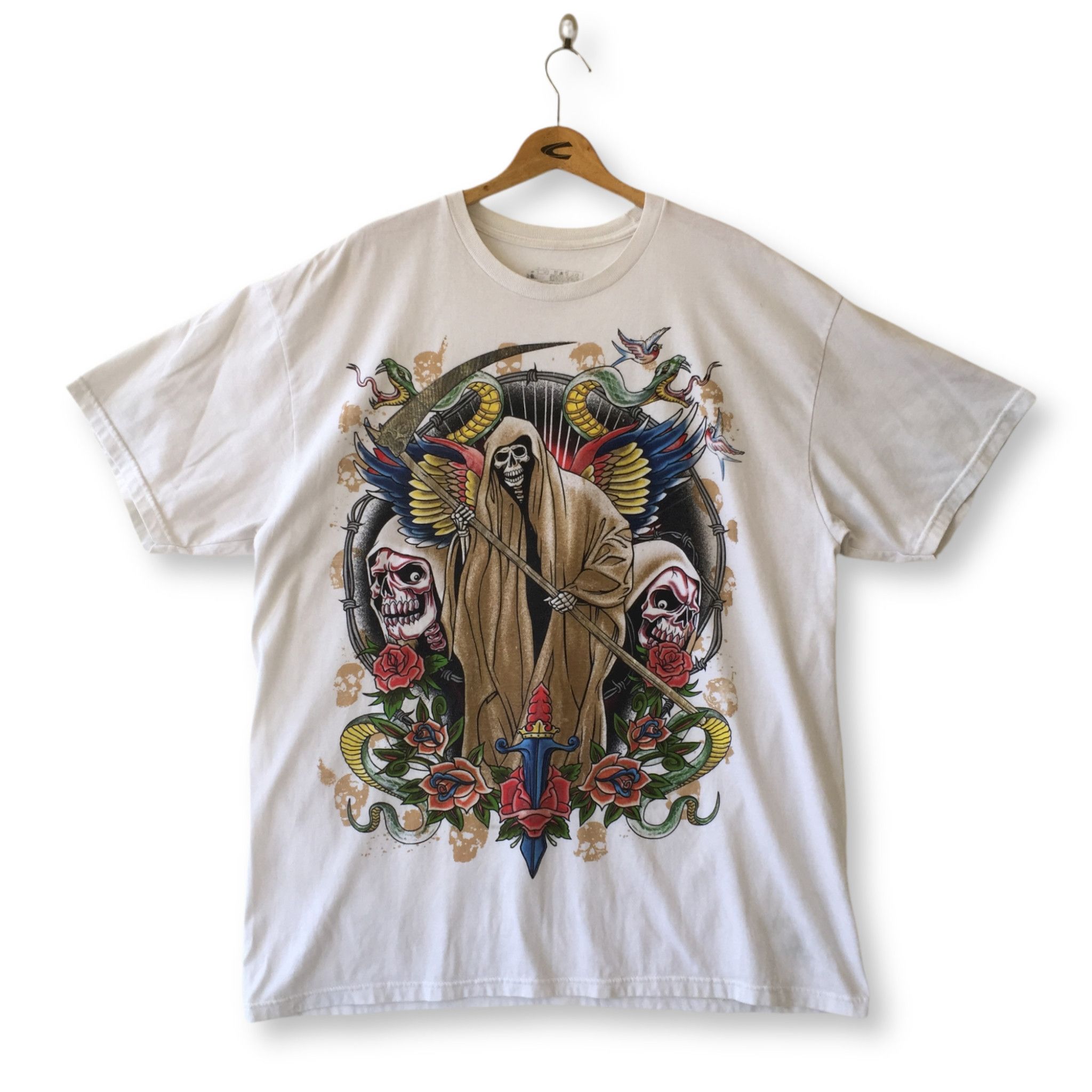 Affliction × Nike Vintage 2000s Nike Ed Hardy Graphic Style Size US XXL / EU 58 / 5 - 1 Thumbnail
