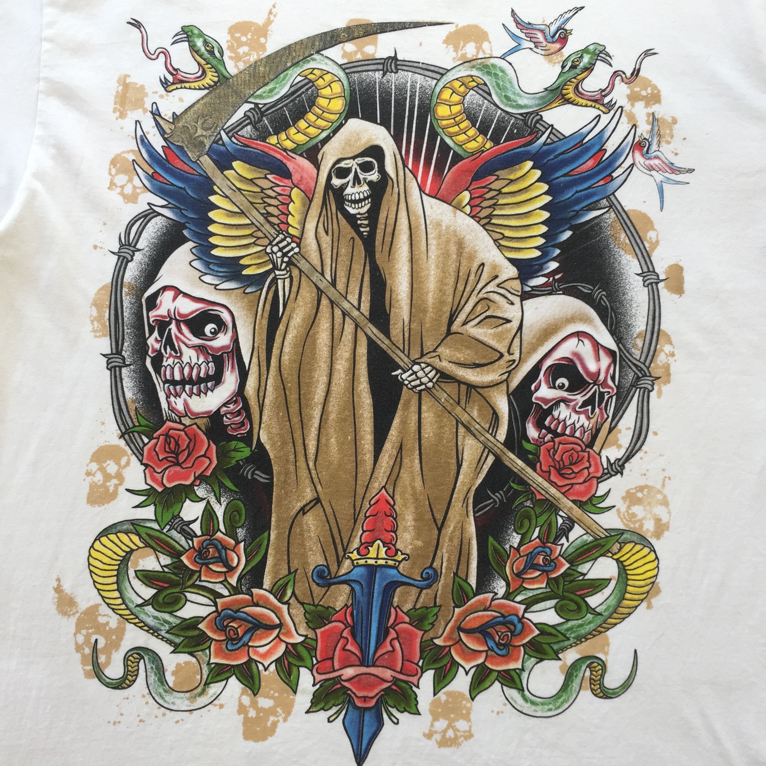 Affliction × Nike Vintage 2000s Nike Ed Hardy Graphic Style Size US XXL / EU 58 / 5 - 2 Thumbnail