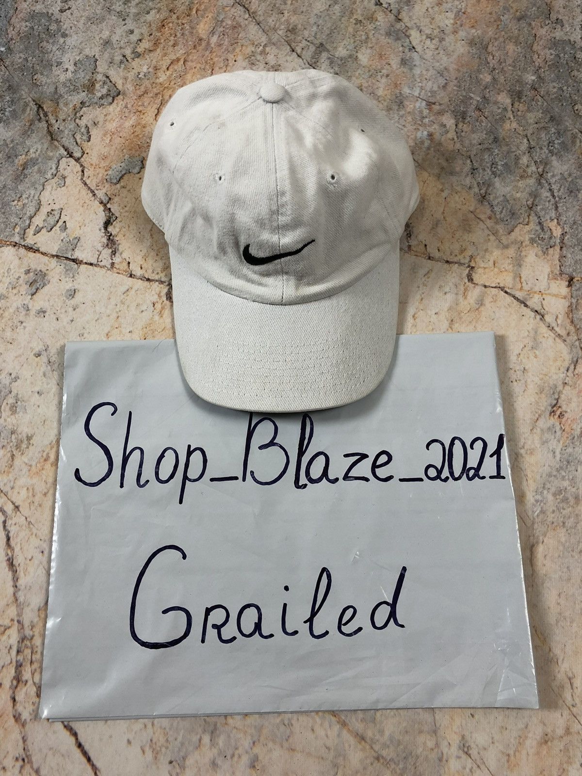 Nike × Vintage Nike vintage white logo cap Size ONE SIZE - 7 Thumbnail