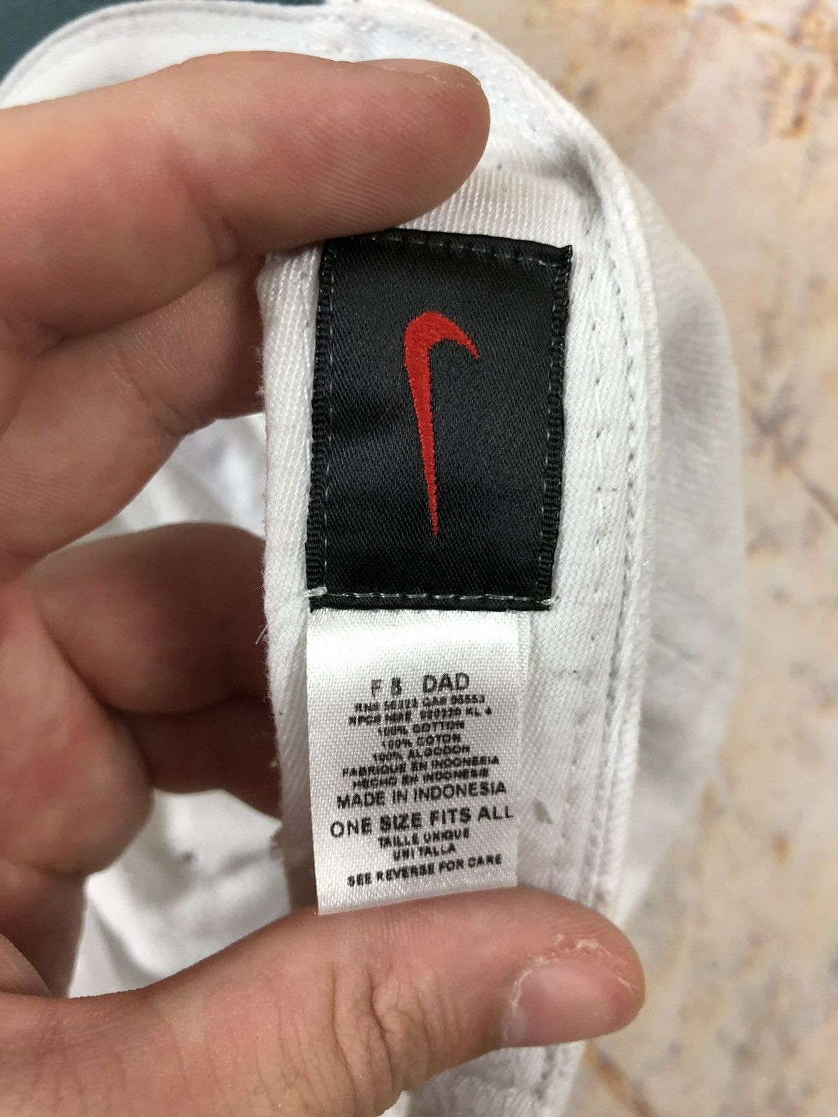 Nike × Vintage Nike vintage white logo cap Size ONE SIZE - 6 Thumbnail