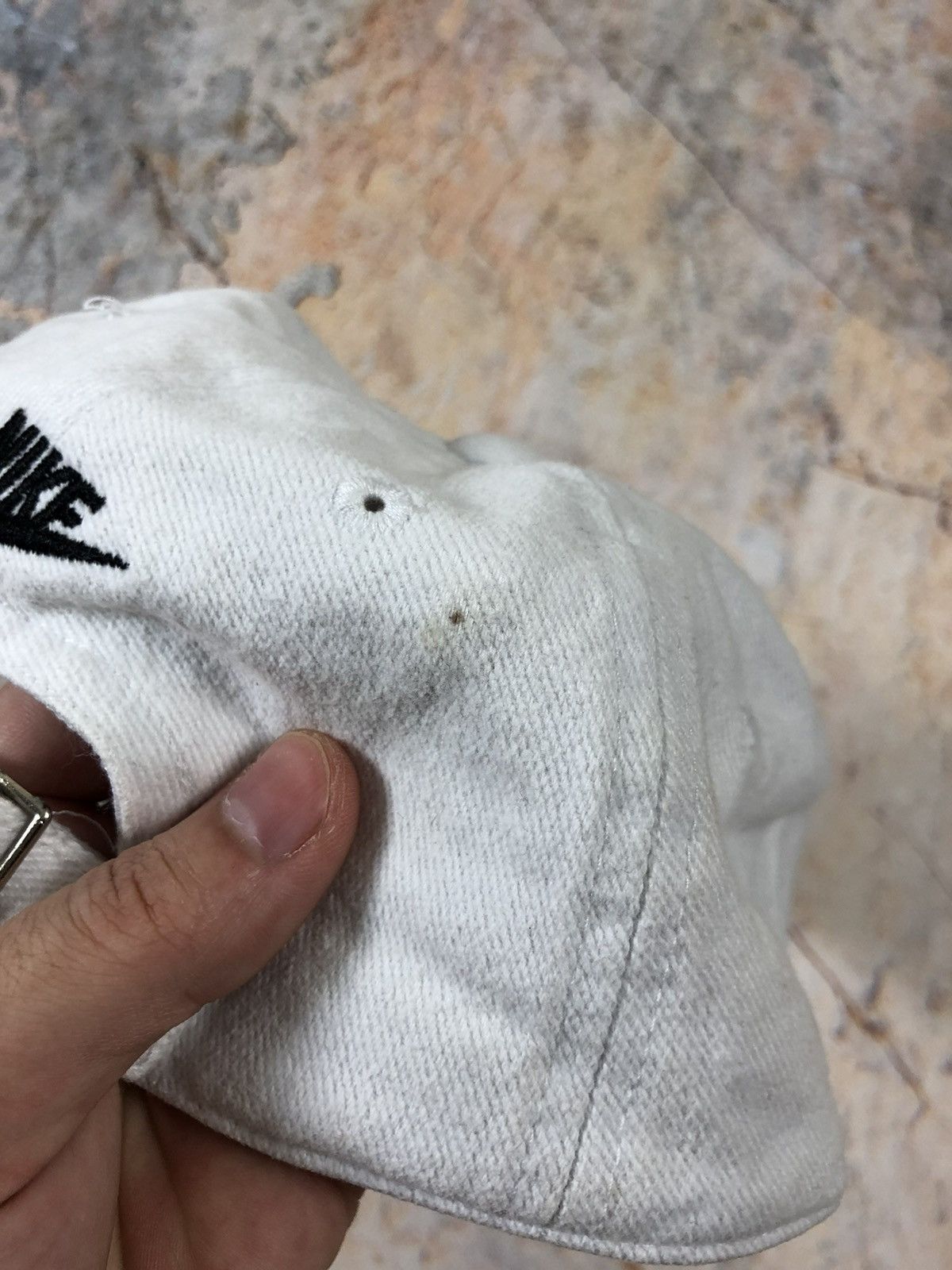 Nike × Vintage Nike vintage white logo cap Size ONE SIZE - 4 Thumbnail