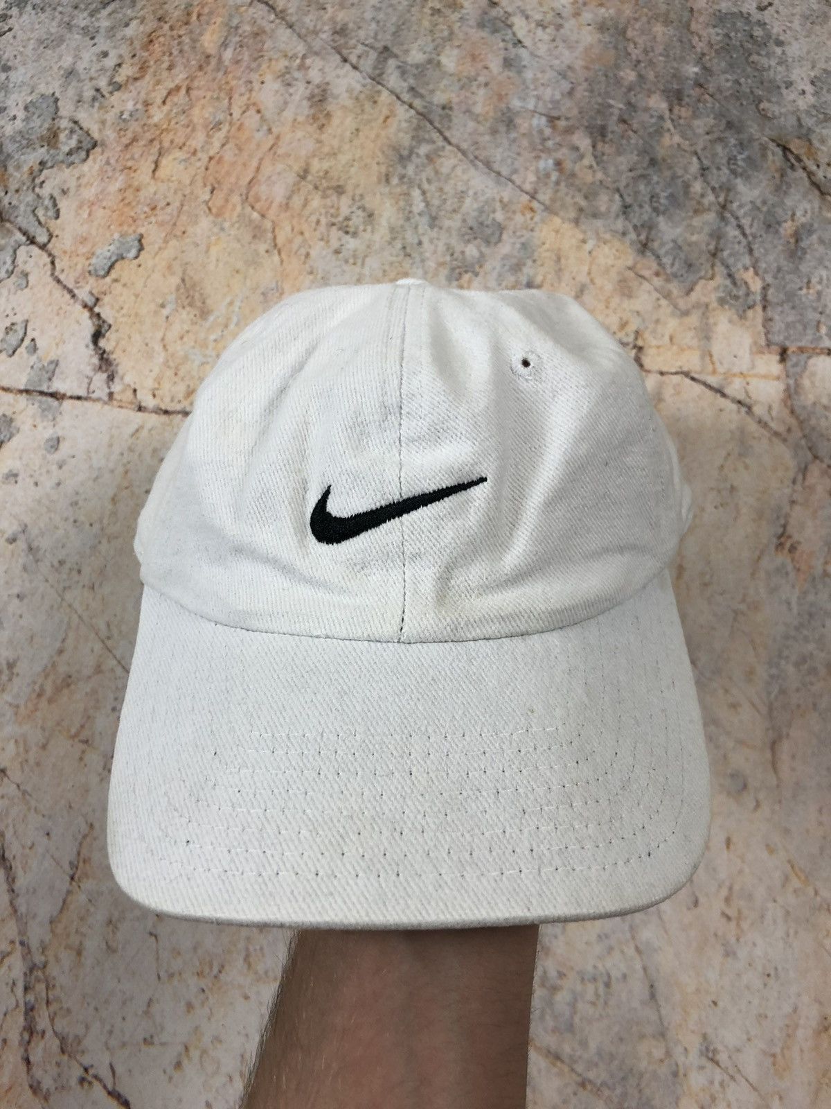 Nike × Vintage Nike vintage white logo cap Size ONE SIZE - 1 Thumbnail