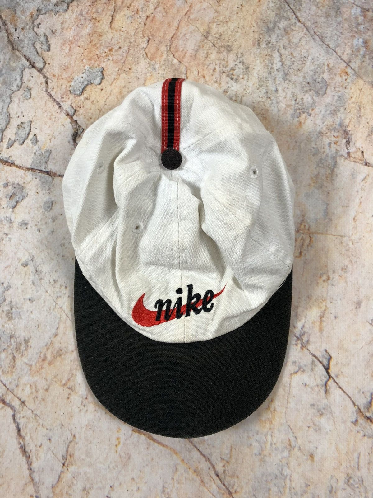 Nike × Vintage Nike vintage white big logo cap Size ONE SIZE - 2 Thumbnail