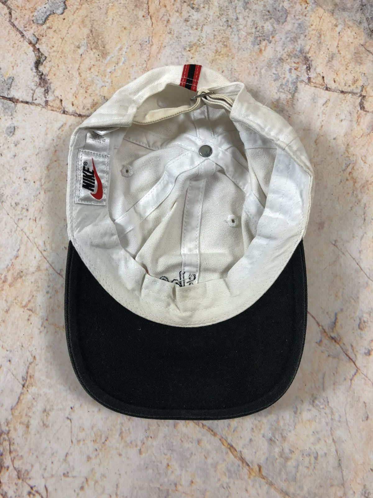 Nike × Vintage Nike vintage white big logo cap Size ONE SIZE - 4 Thumbnail