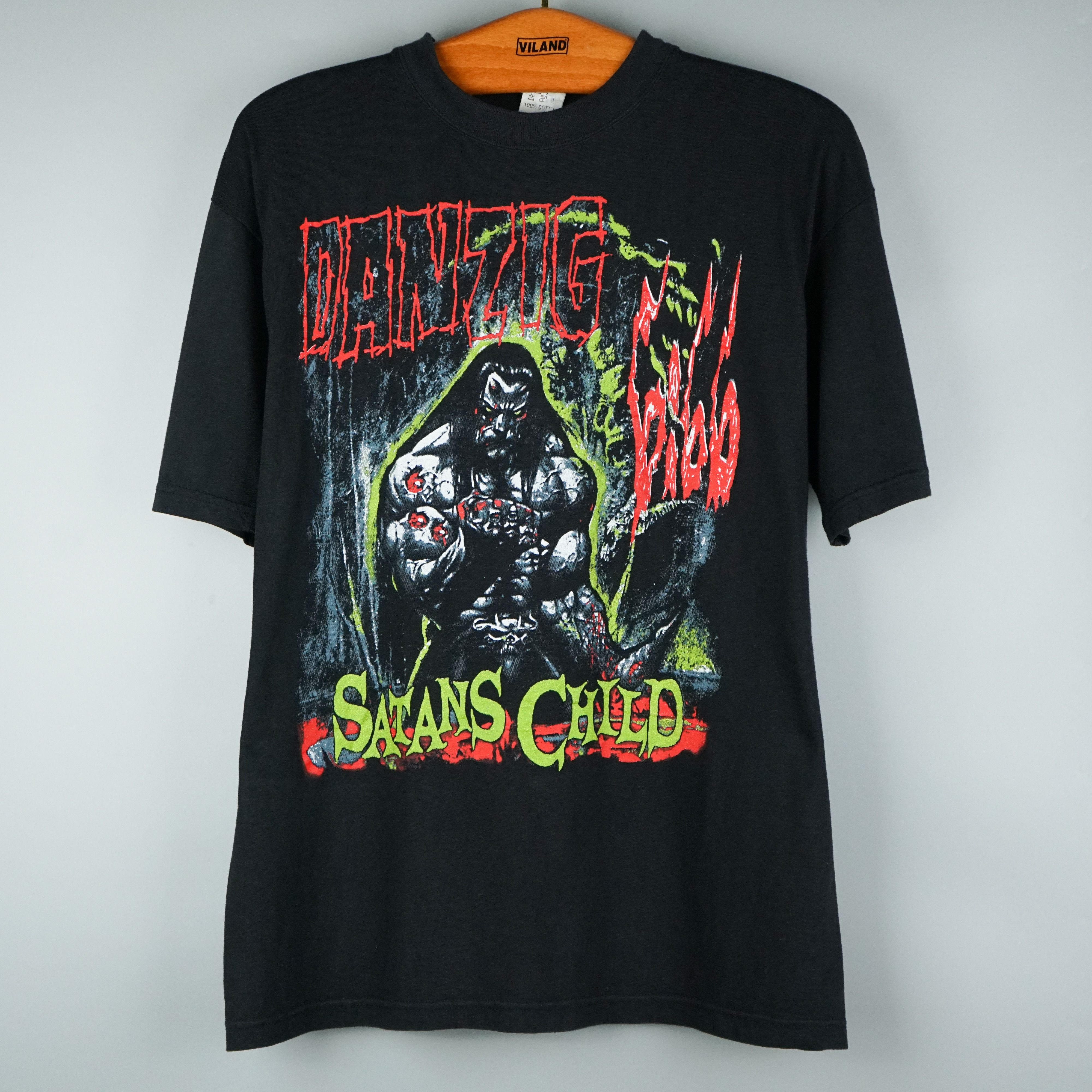 image of Band Tees x Rock T Shirt 1999 Danzig T Shirt in Black, Men's (Size Medium)