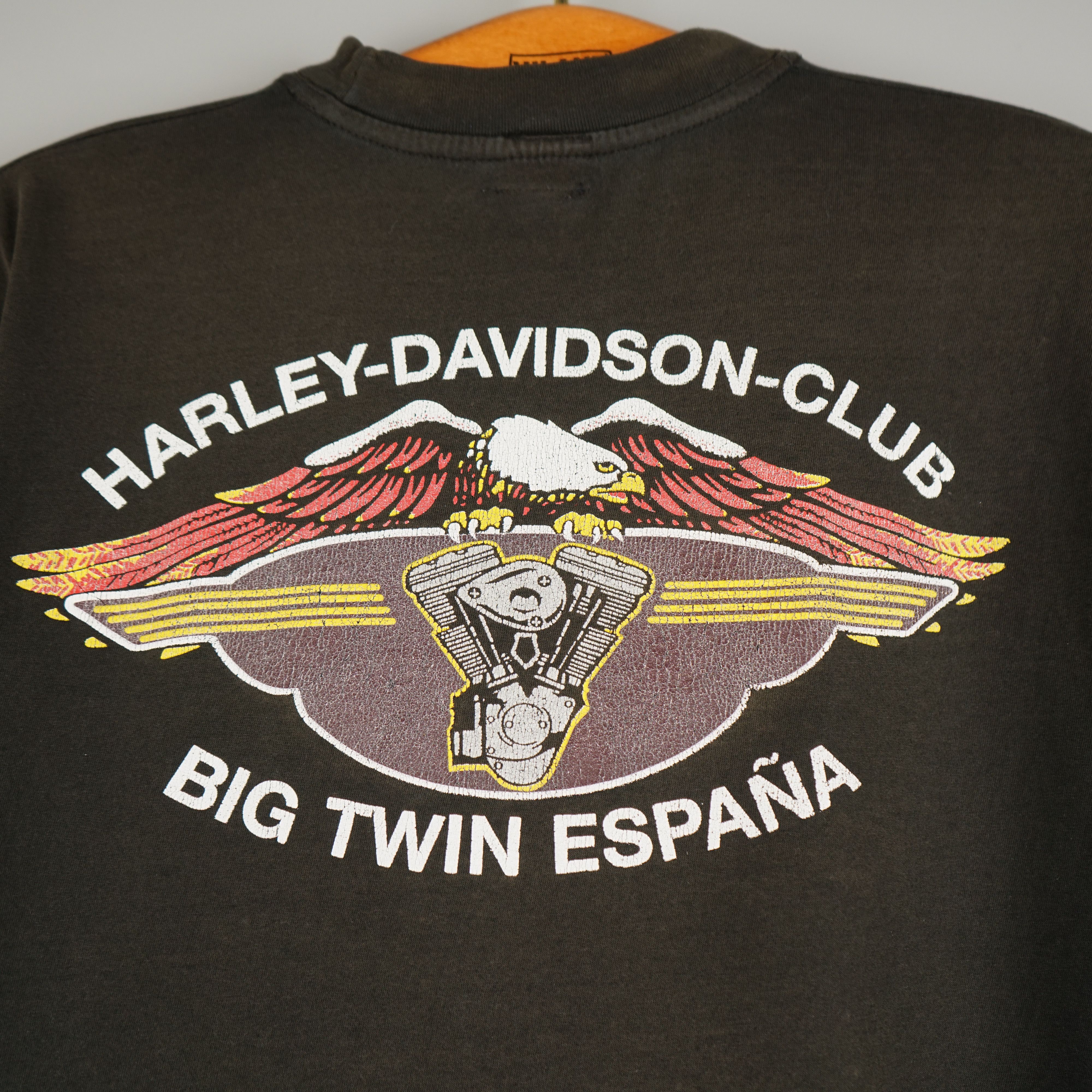 Harley Davidson × Vintage 1990s Harley Davidson Big Twin Espana t-shirt Size US M / EU 48-50 / 2 - 9 Thumbnail