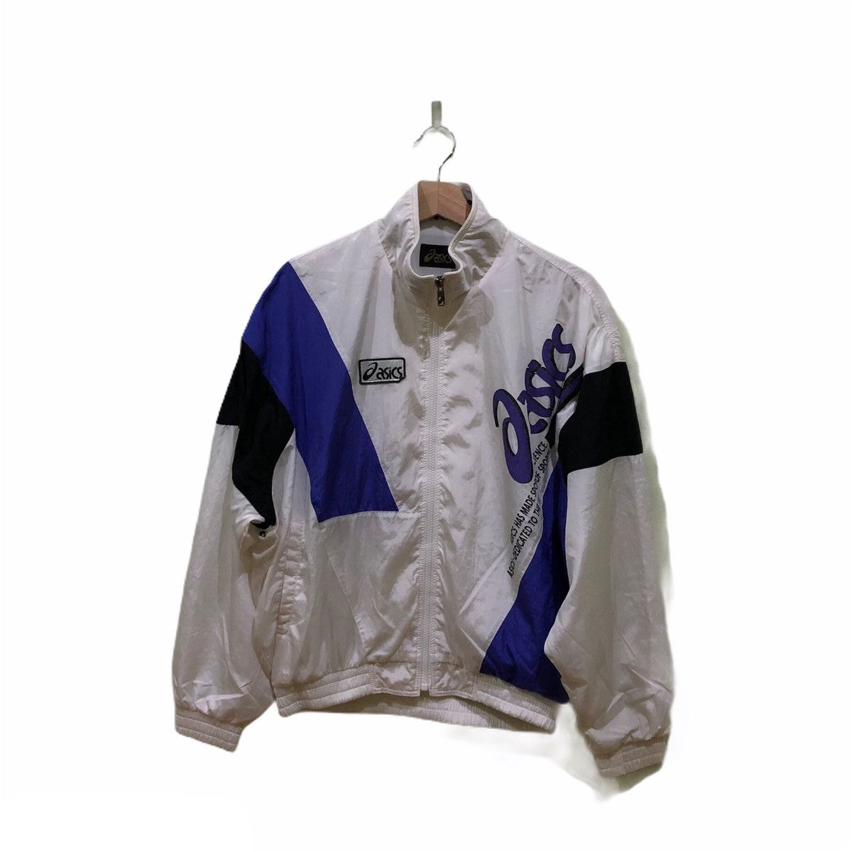 Asics Vintage Asics Big Logo Windbreaker Size US L / EU 52-54 / 3 - 1 Thumbnail