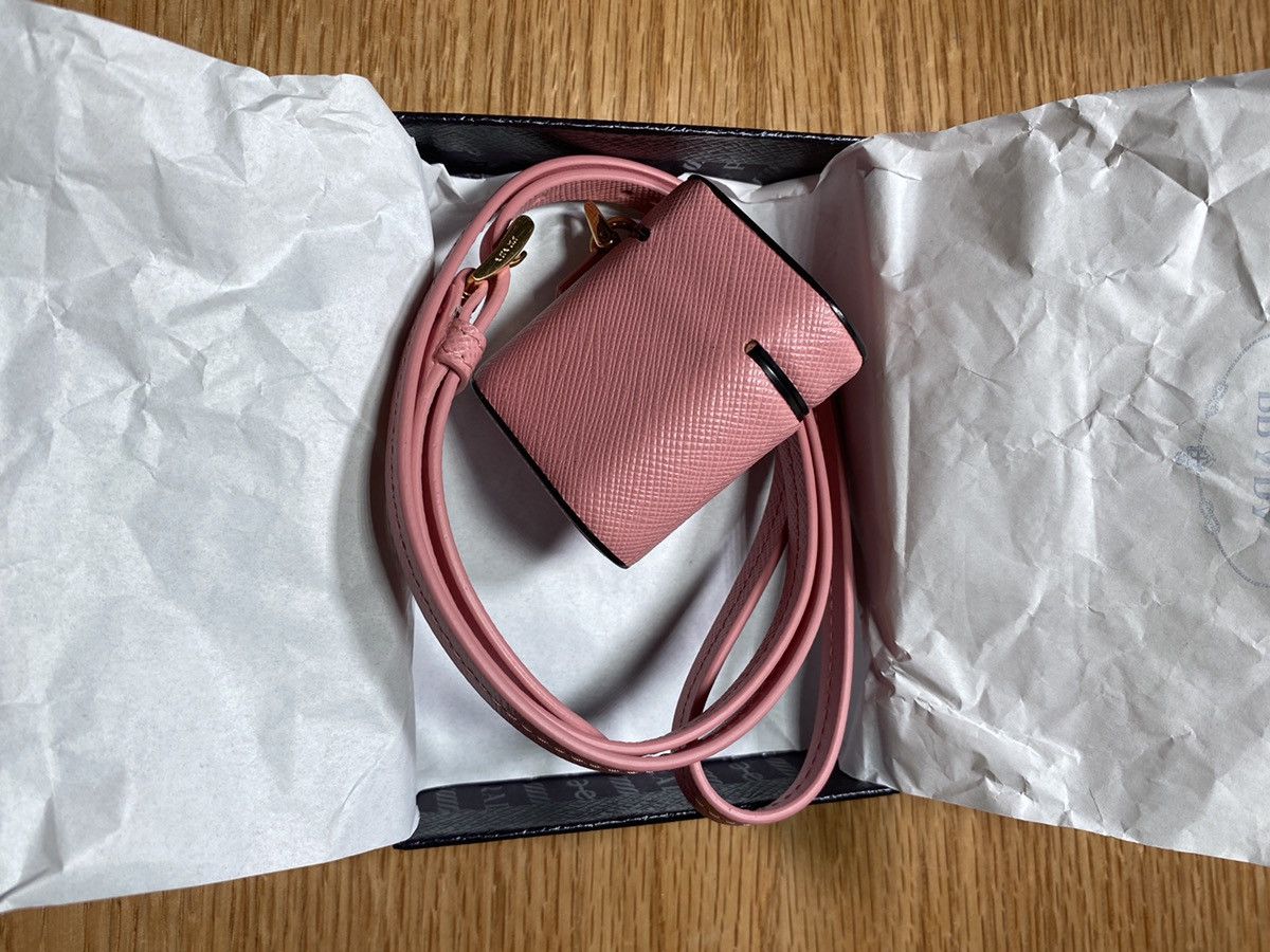 Prada Prada Saffiano Leather AirPods Case w/ Strap Size ONE SIZE - 5 Thumbnail