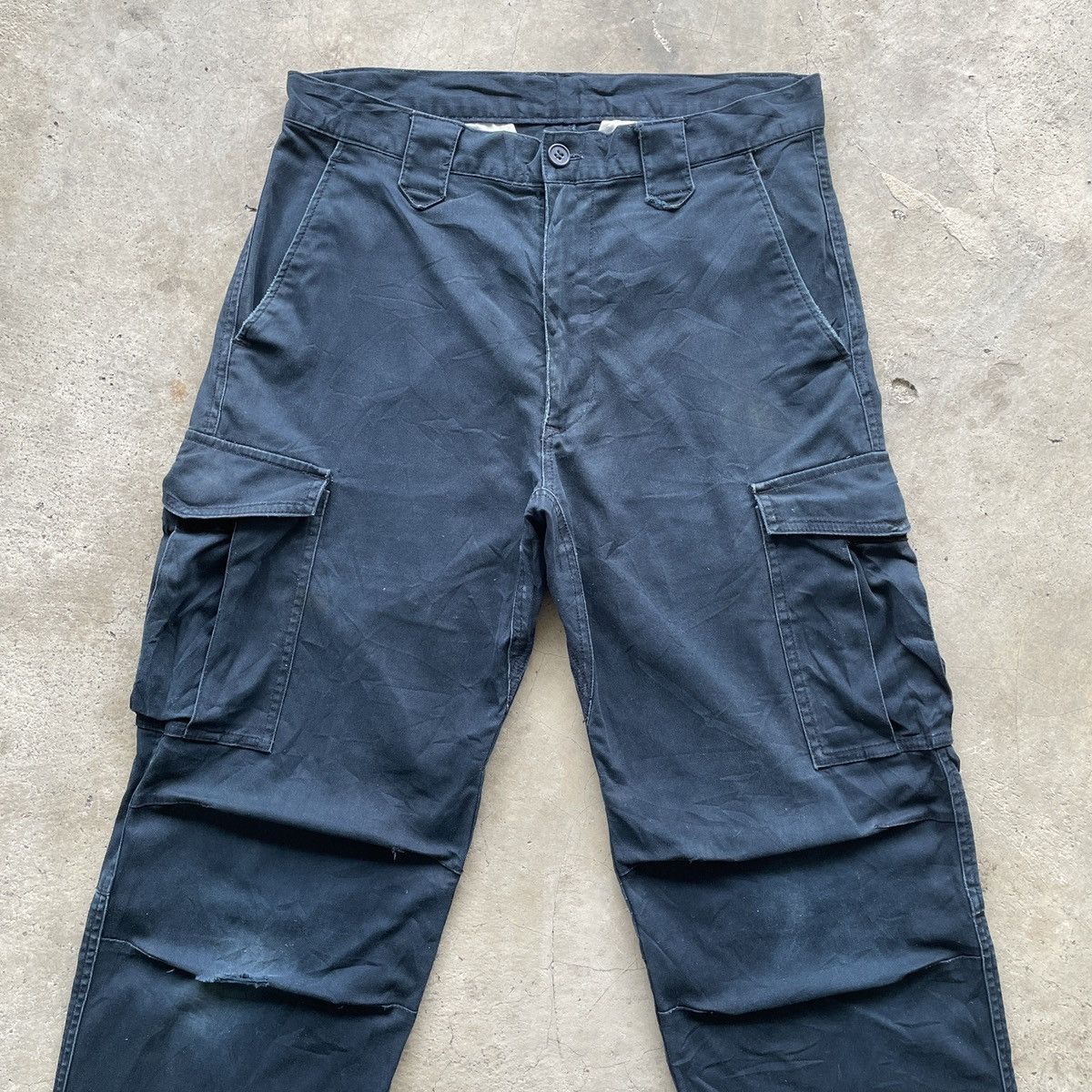Japanese Brand Japanese Vintage Faded Dark Blue Tactical Cargo Pants Size US 30 / EU 46 - 3 Thumbnail