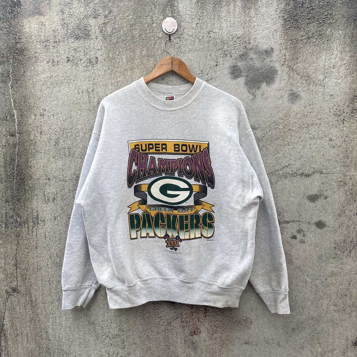 NFL Vintage 90s NFL greenbay packers superbowl sweatshirt Size US XL / EU 56 / 4 - 1 Thumbnail