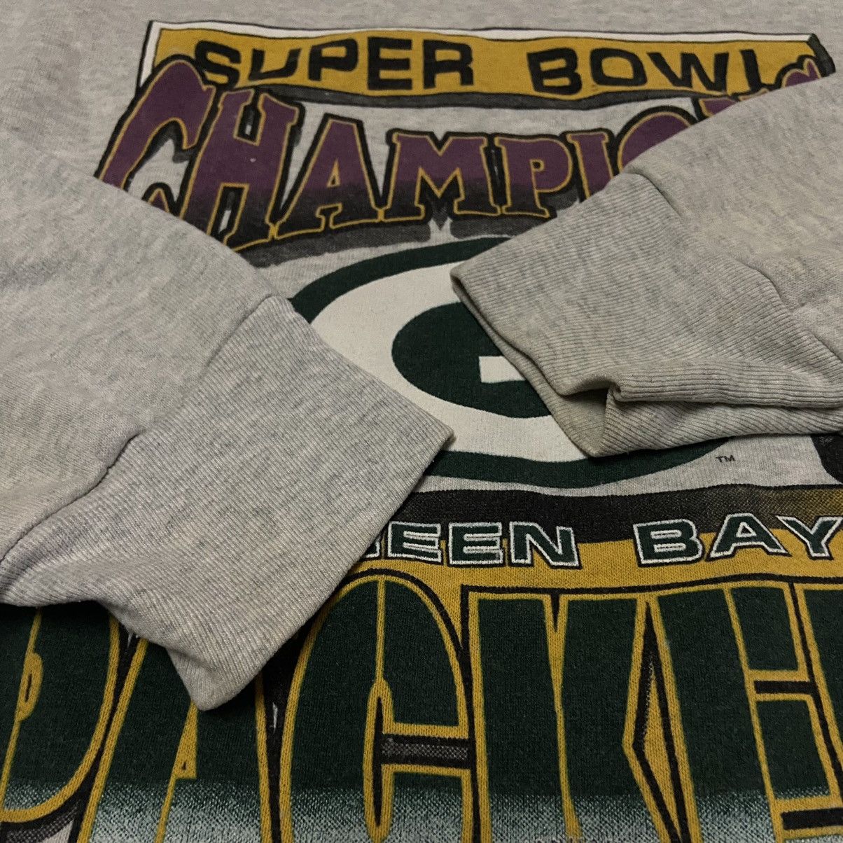 NFL Vintage 90s NFL greenbay packers superbowl sweatshirt Size US XL / EU 56 / 4 - 4 Thumbnail