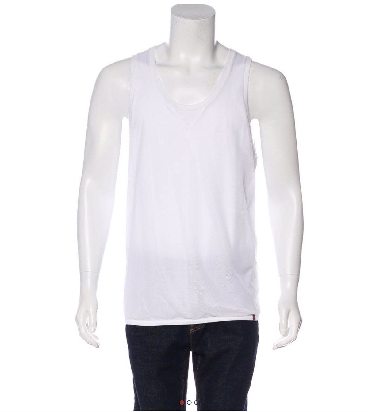Gucci XXL White cotton shirt with mesh overlay Retail $700
