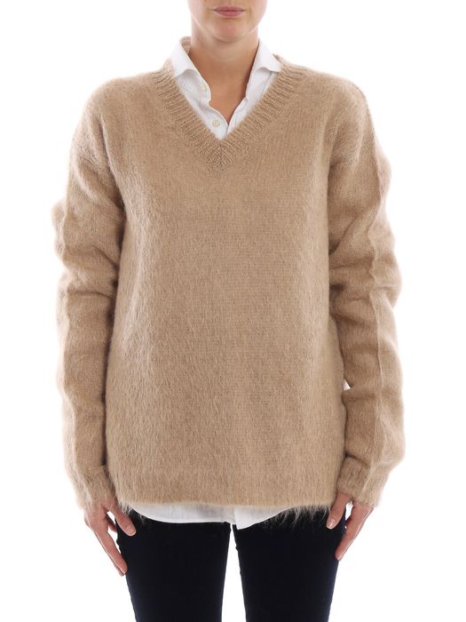 Miu Miu Miu Miu Camel Mohair Garzato Oversized V-neck Sweater Size US S / EU 44-46 / 1 - 6 Preview