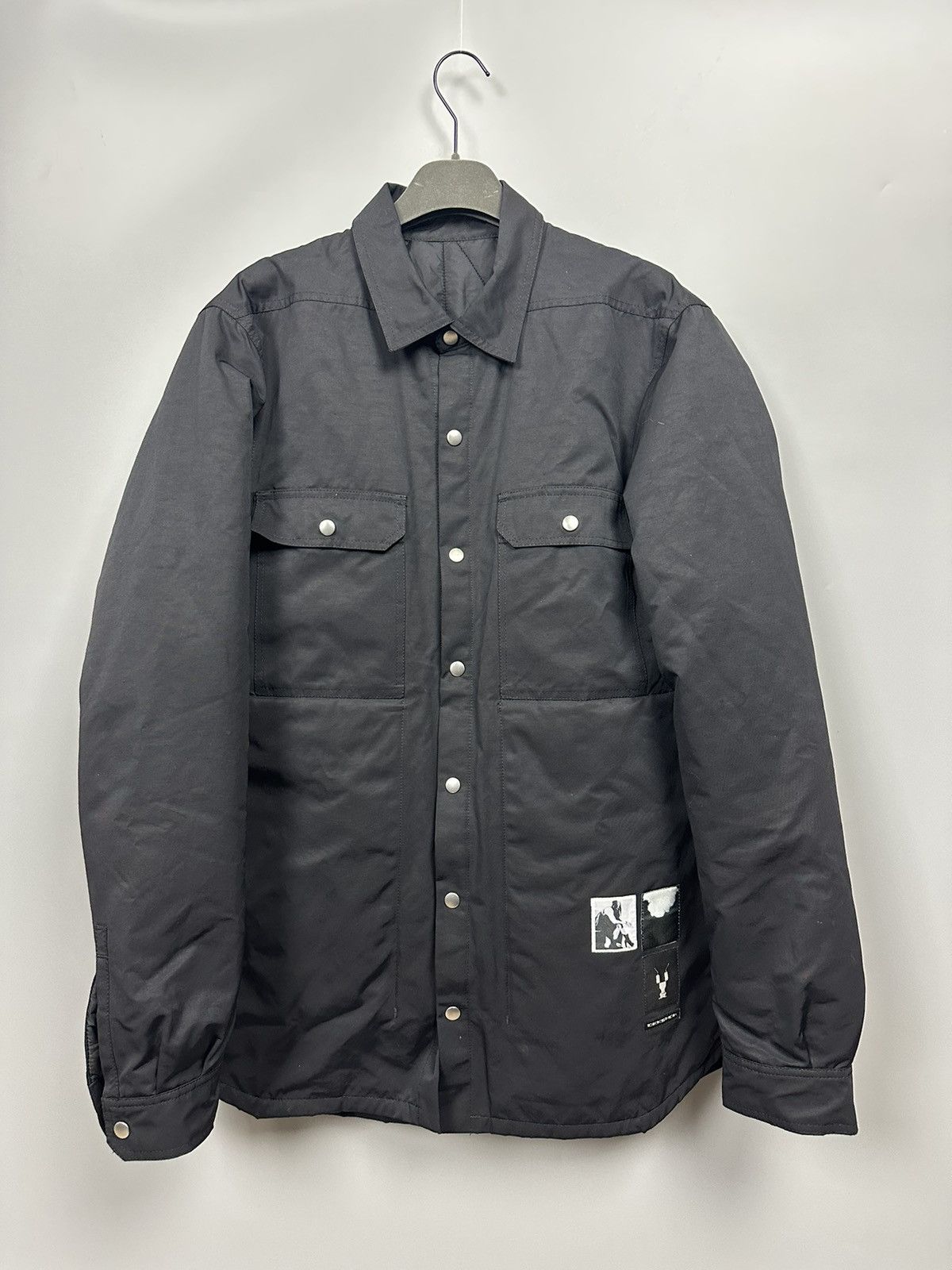 Pre-owned Rick Owens X Rick Owens Drkshdw Patch Padded Overshirt In Black