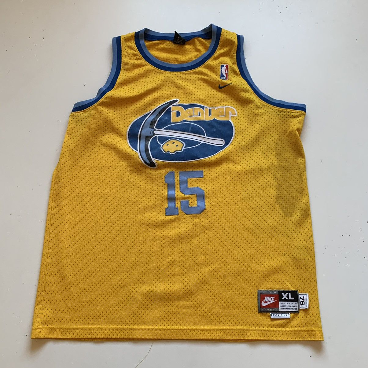 NBA × Nike × Vintage Vintage 1990s Nike Carmelo Anthony Denver Nuggets NBA Jersey Size US XL / EU 56 / 4 - 1 Thumbnail