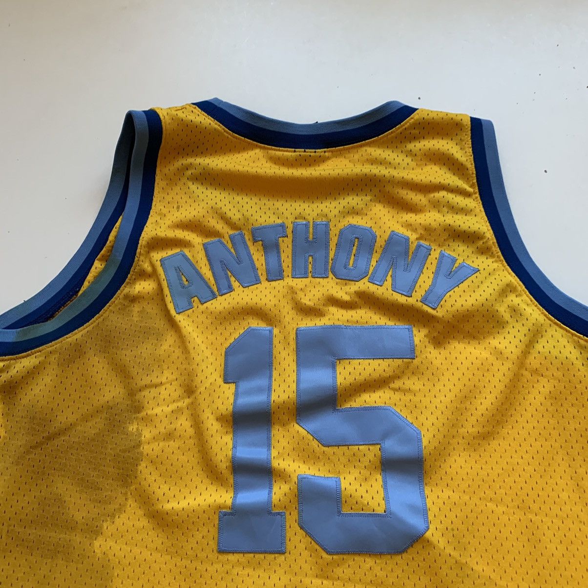NBA × Nike × Vintage Vintage 1990s Nike Carmelo Anthony Denver Nuggets NBA Jersey Size US XL / EU 56 / 4 - 4 Thumbnail