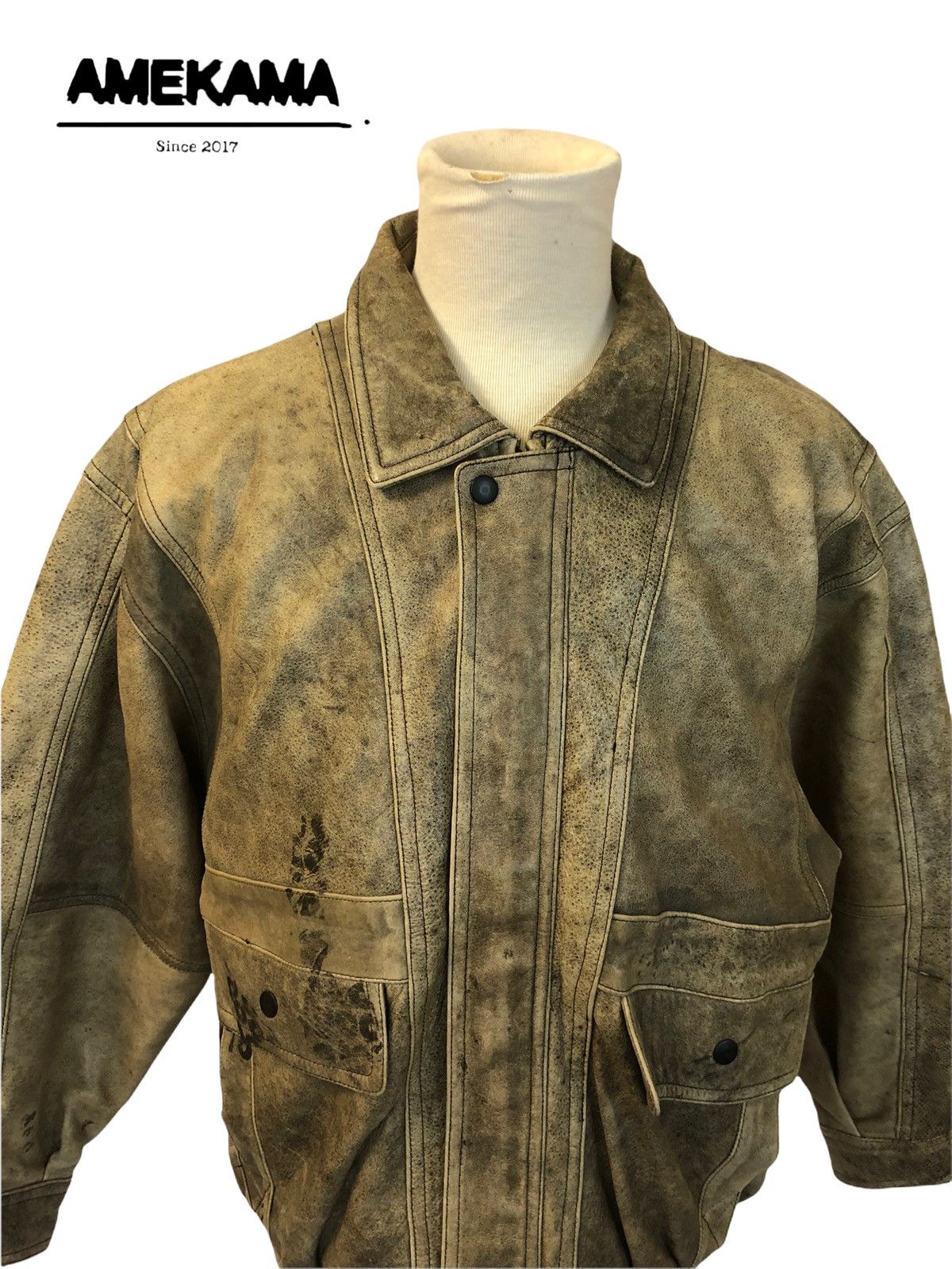 Japanese Brand Luxury Wabi Sabi Leather Jacket Size US L / EU 52-54 / 3 - 5 Thumbnail