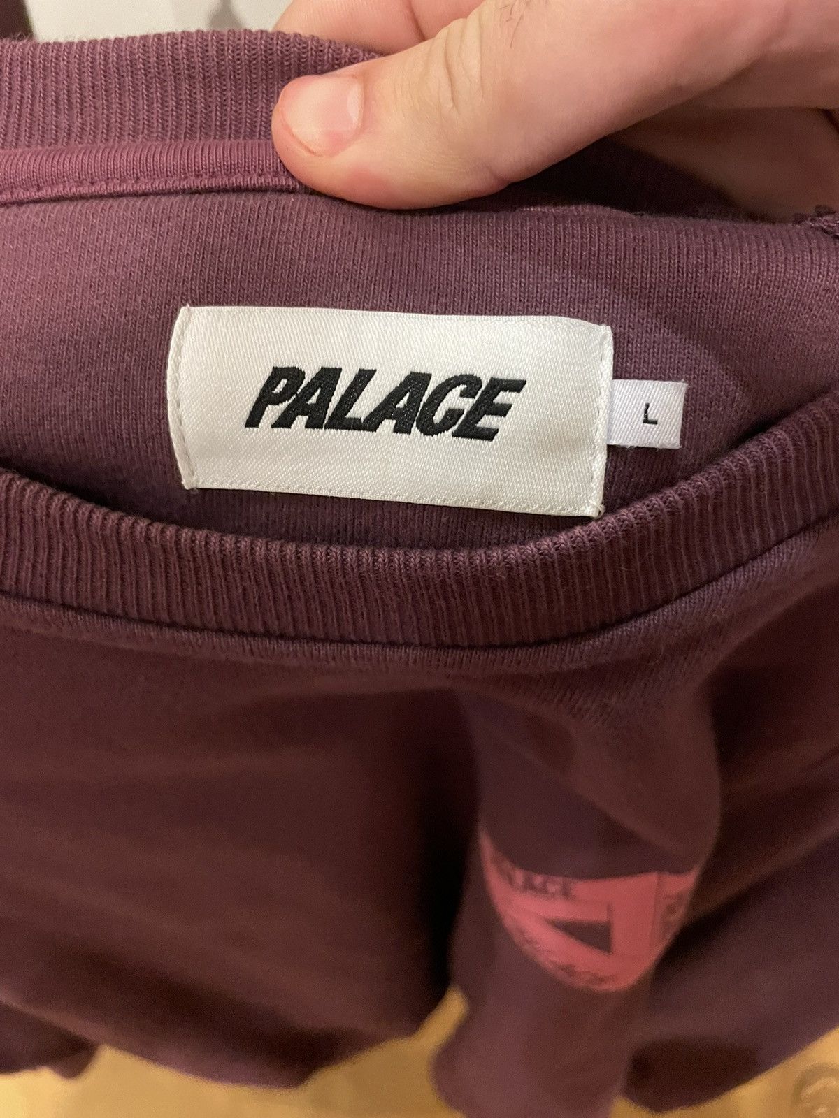 Palace Rare Fw18 Palace Slub Crew Burgundy Triferg Sweatshirt Size US L / EU 52-54 / 3 - 4 Thumbnail