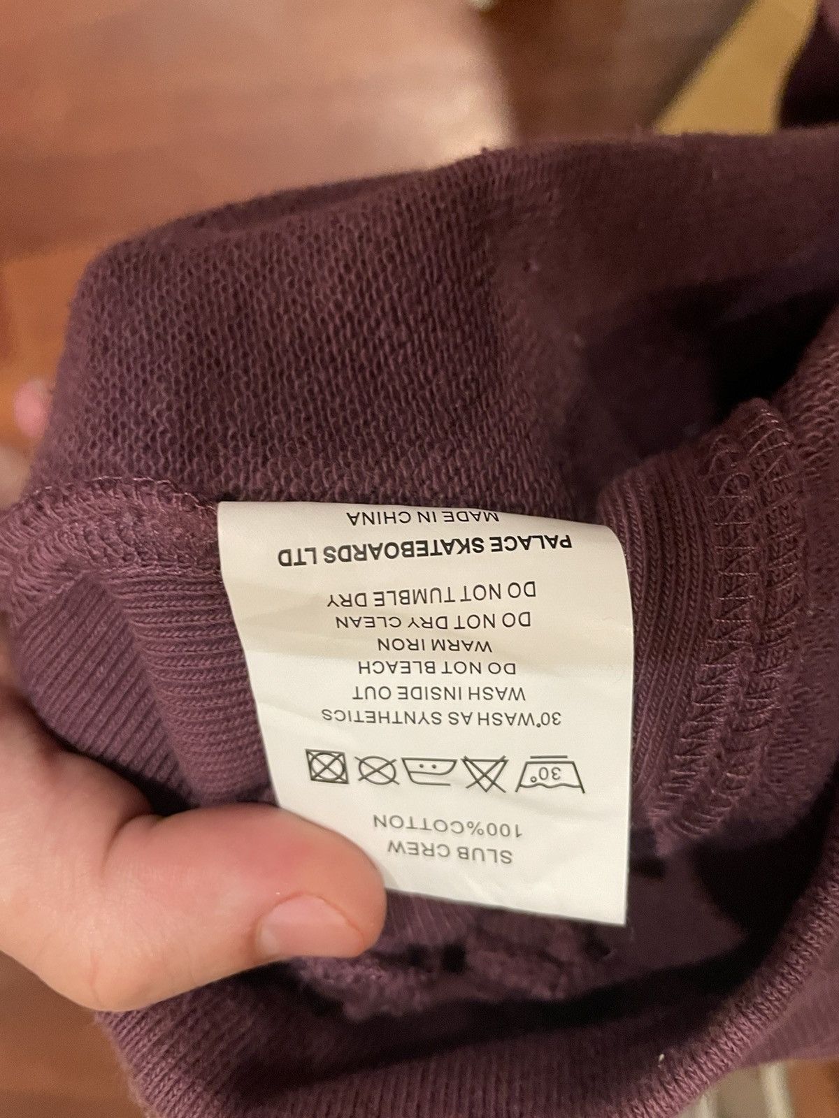 Palace Rare Fw18 Palace Slub Crew Burgundy Triferg Sweatshirt Size US L / EU 52-54 / 3 - 6 Thumbnail