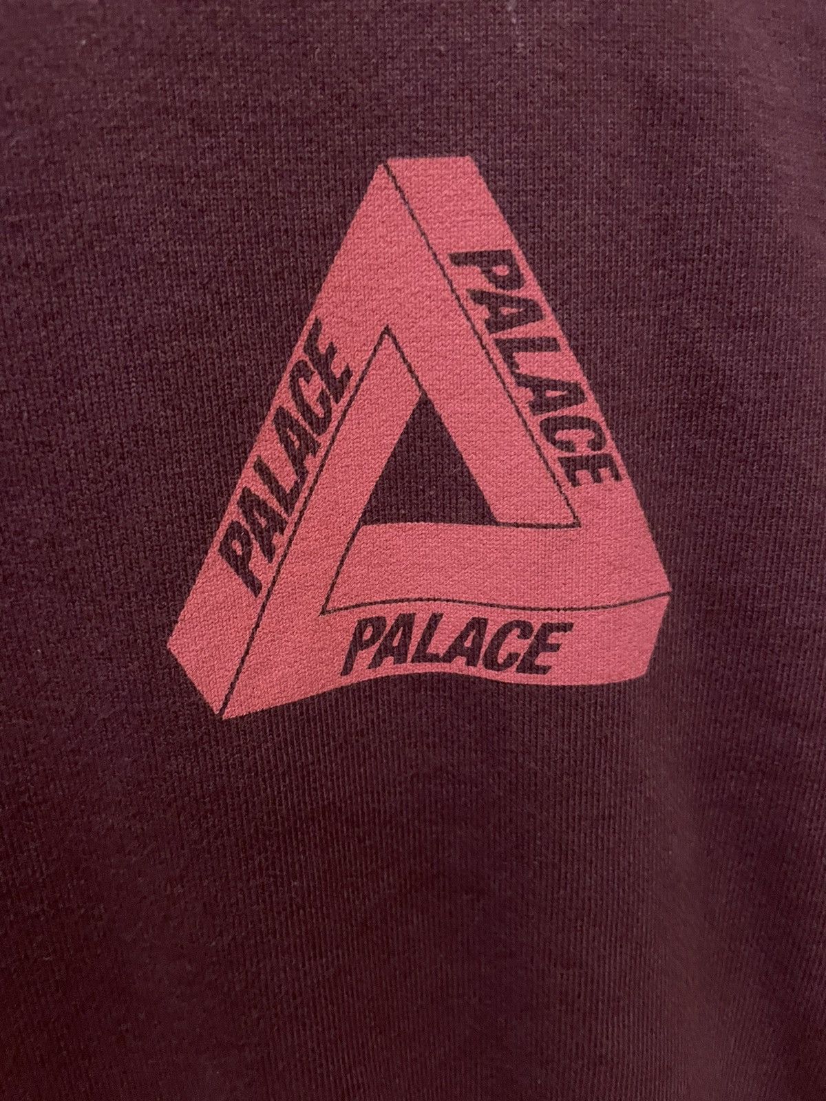Palace Rare Fw18 Palace Slub Crew Burgundy Triferg Sweatshirt Size US L / EU 52-54 / 3 - 3 Thumbnail