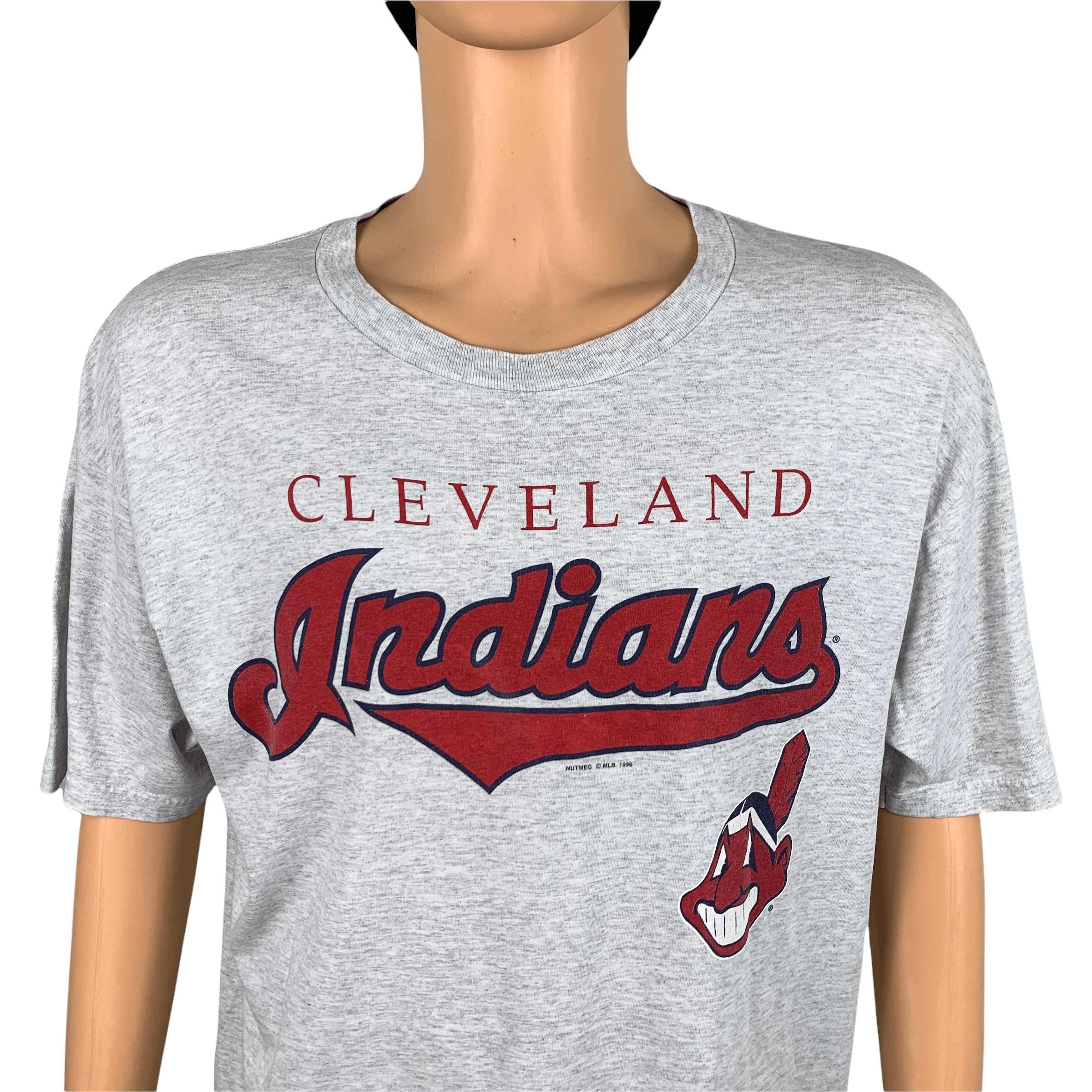 MLB Vintage 96' Cleveland Indians Made in USA Tee #3615-55 Size US XL / EU 56 / 4 - 3 Thumbnail