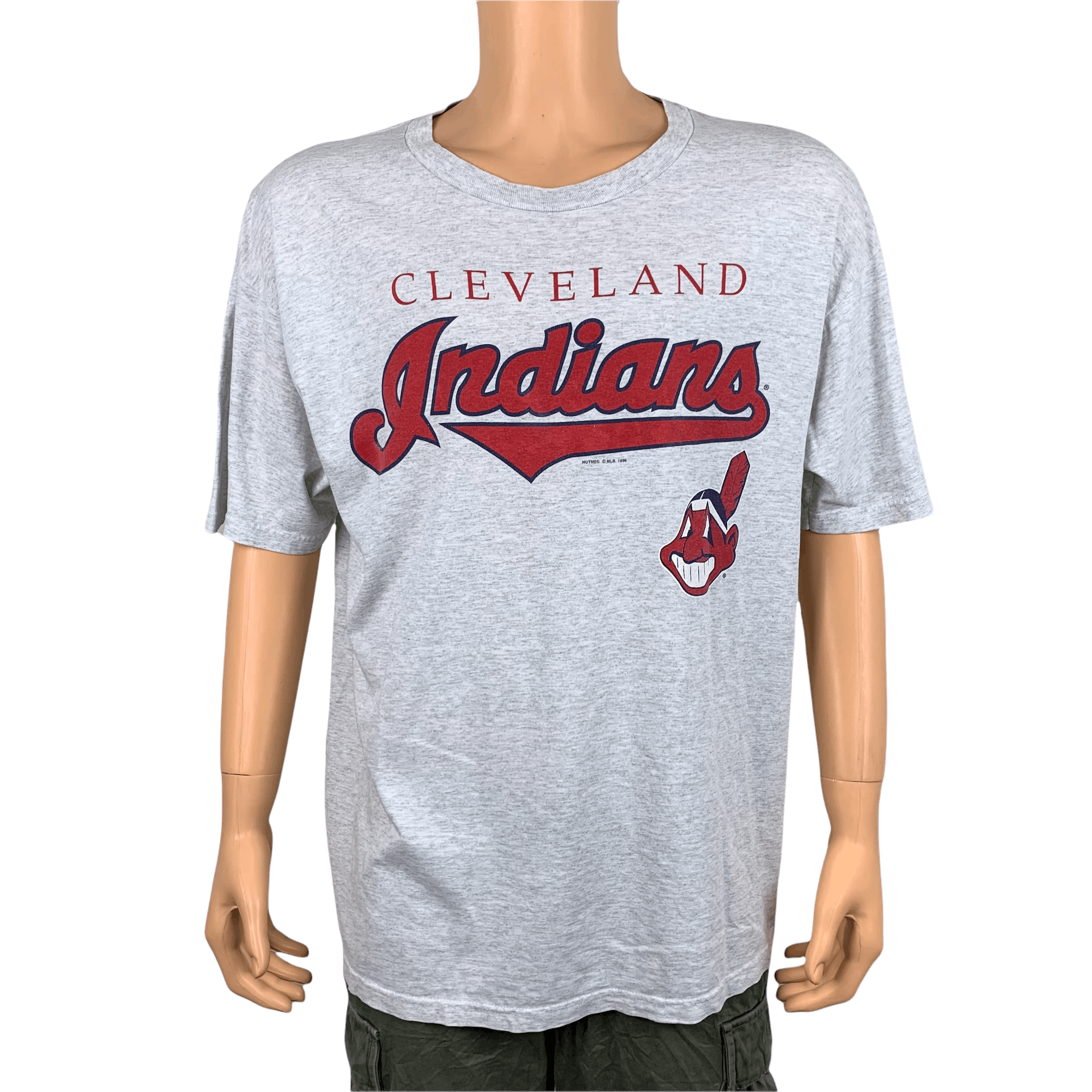 MLB Vintage 96' Cleveland Indians Made in USA Tee #3615-55 Size US XL / EU 56 / 4 - 2 Thumbnail