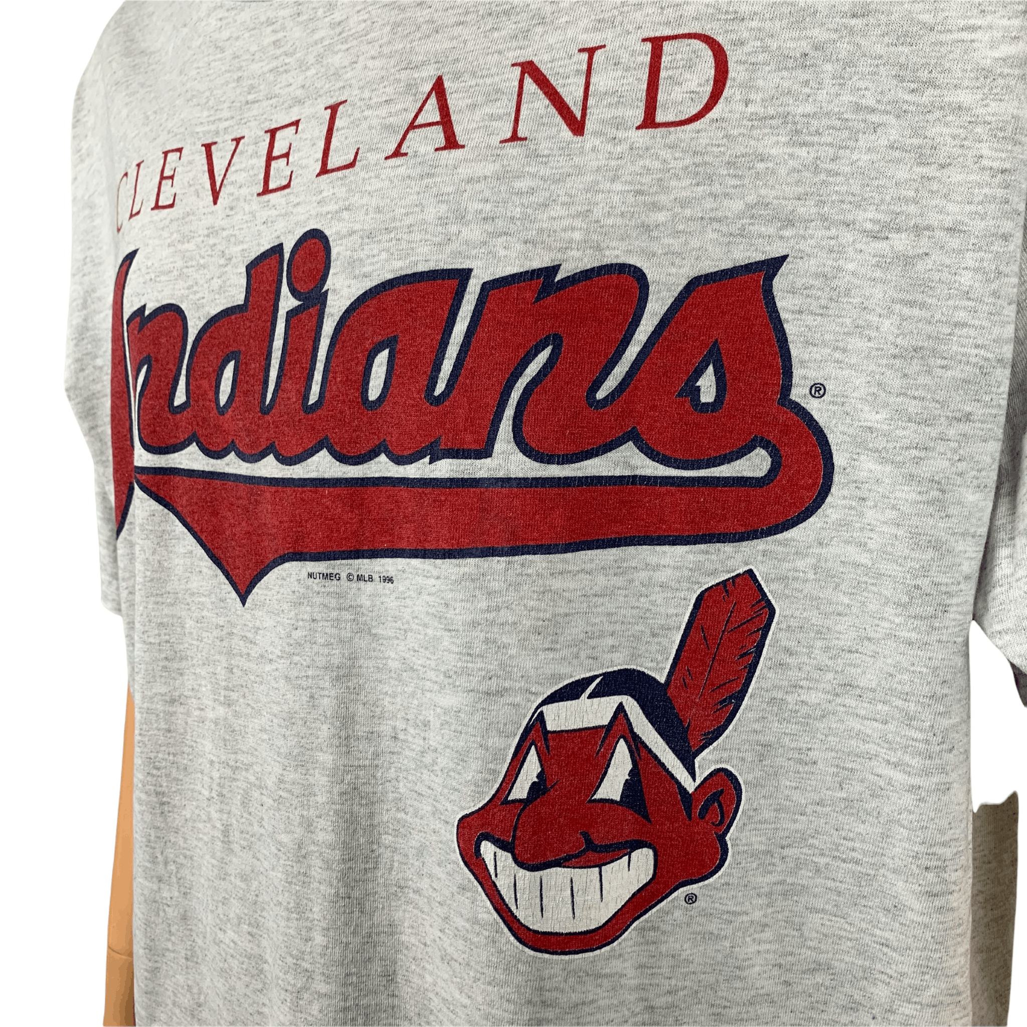 MLB Vintage 96' Cleveland Indians Made in USA Tee #3615-55 Size US XL / EU 56 / 4 - 4 Thumbnail