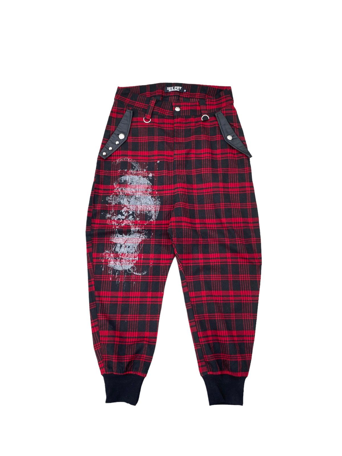 image of If Six Was Nine x Le Grande Bleu L G B Steals Vintage Sex Pot Revenge Punk Pants in Red Tartan (Siz