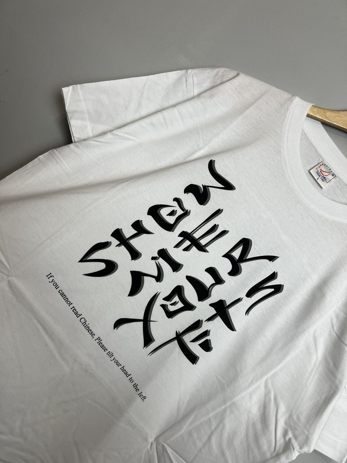 Seditionaries 90s Vintage Show Me Your Tits Chinese Sentence Humor Tee Size US L / EU 52-54 / 3 - 2 Thumbnail