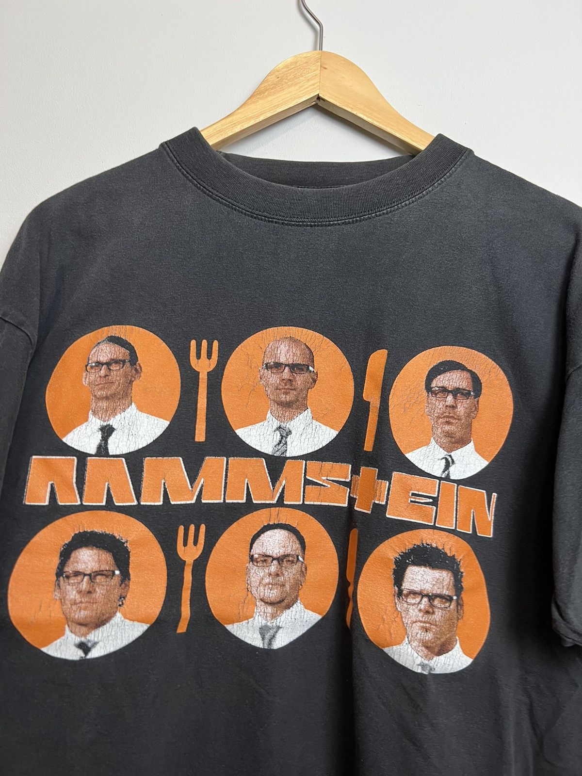 Band Tees Rare 00s Rammstein Mein Teil Vintage T-Shirt Y2K Metal Band Size US L / EU 52-54 / 3 - 3 Thumbnail
