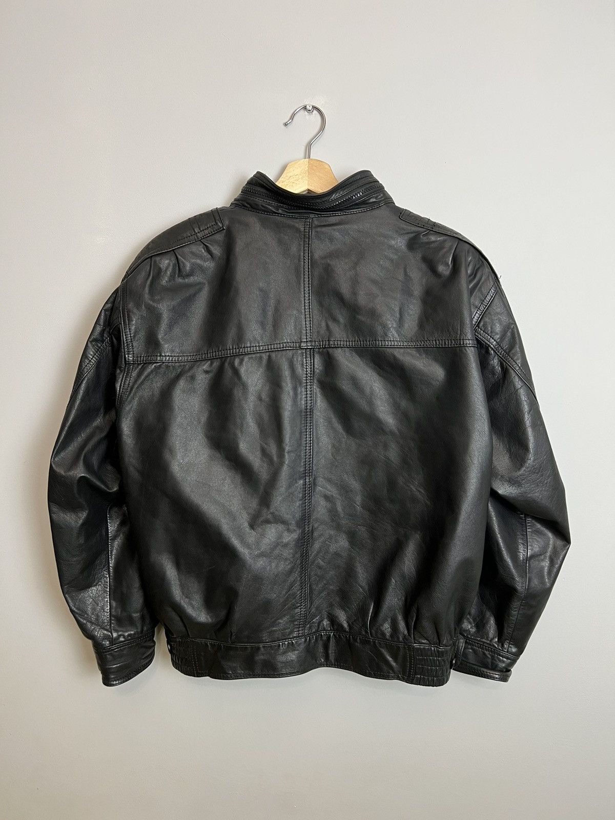 Vintage Vintage Genuine Real Leather Cropped Boxy Jacket Rock Punk Size US M / EU 48-50 / 2 - 2 Thumbnail