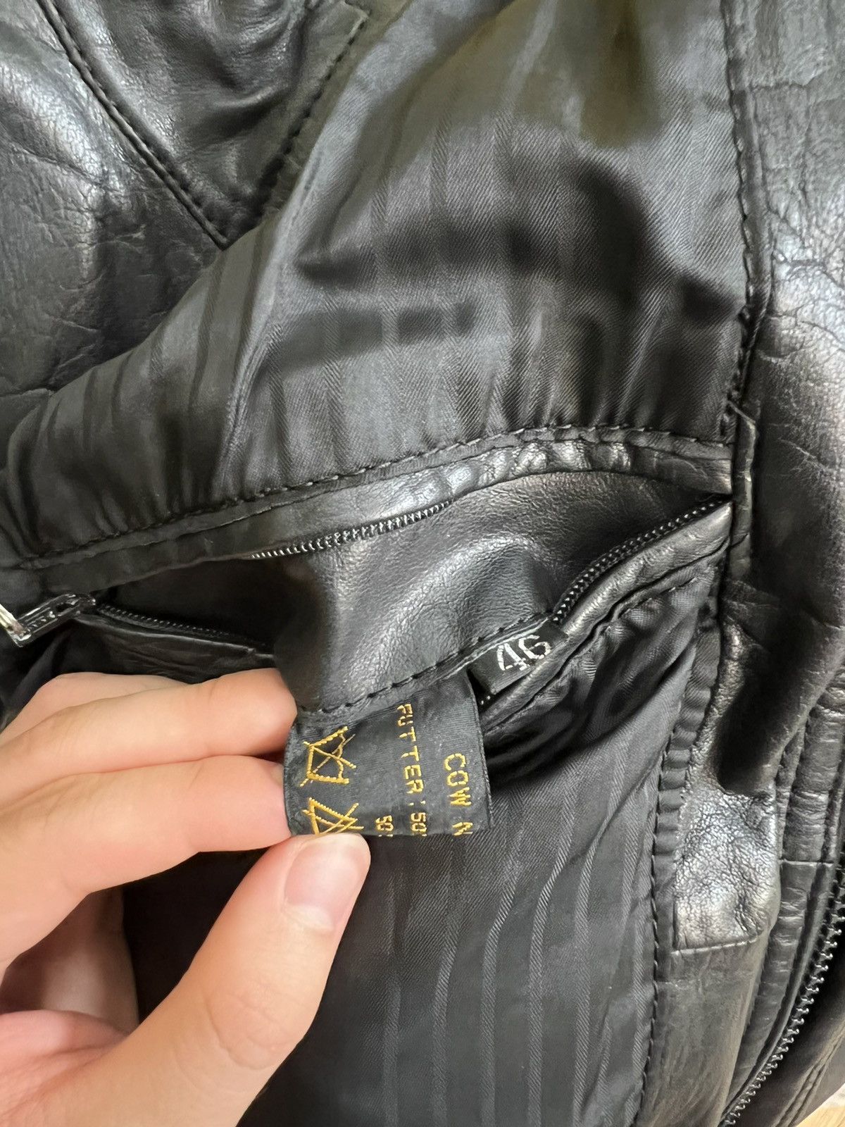 Vintage Vintage Genuine Real Leather Cropped Boxy Jacket Rock Punk Size US M / EU 48-50 / 2 - 5 Thumbnail