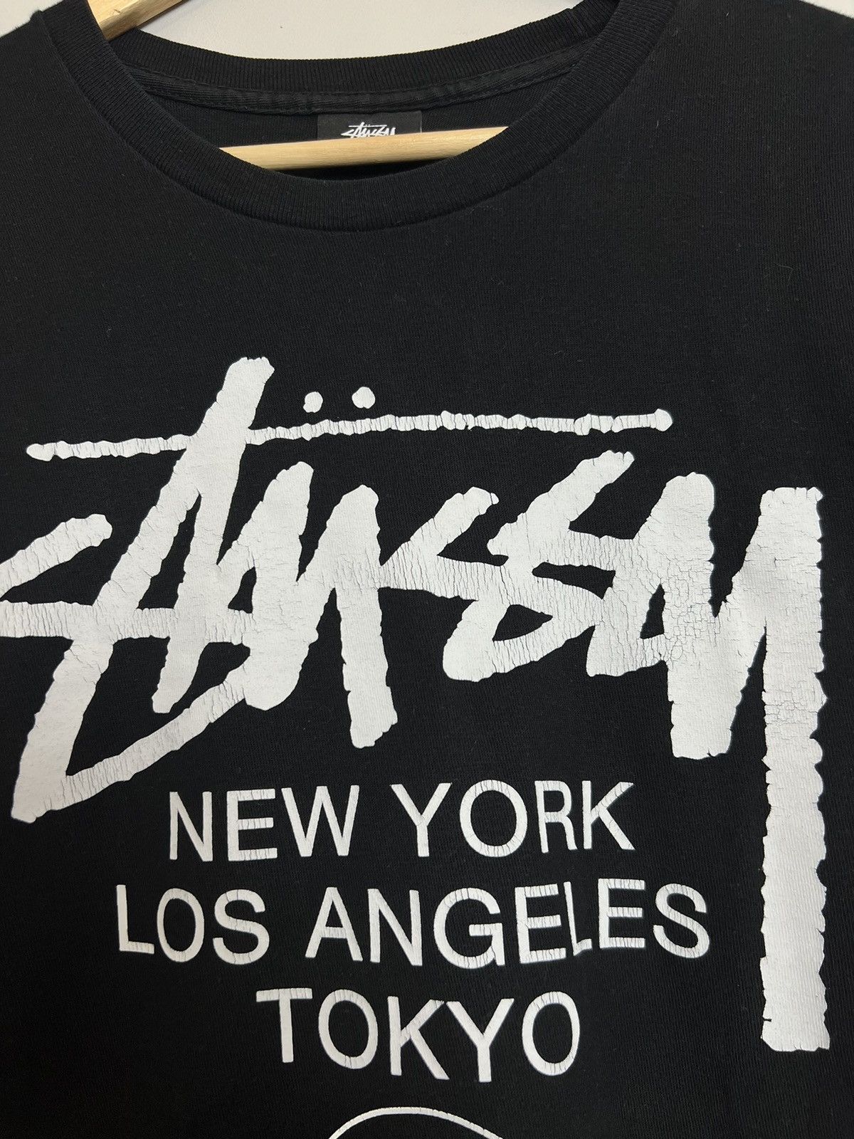 Band Tees Stussy Y2k World Tour Black White Classic Streetwear Tee Size US M / EU 48-50 / 2 - 3 Thumbnail