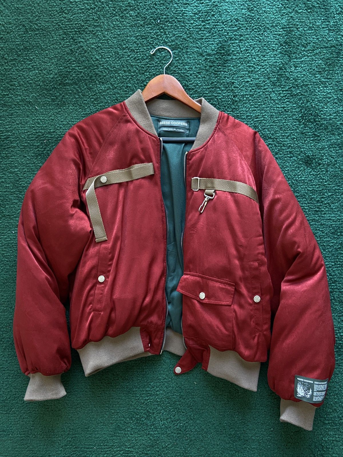 image of Reese Cooper Rci International Padded Bomber Jacket in Red, Men's (Size Medium)