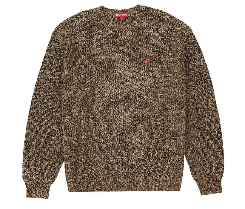 Supreme Supreme Mélange Rib Knit Sweater Brown | Grailed