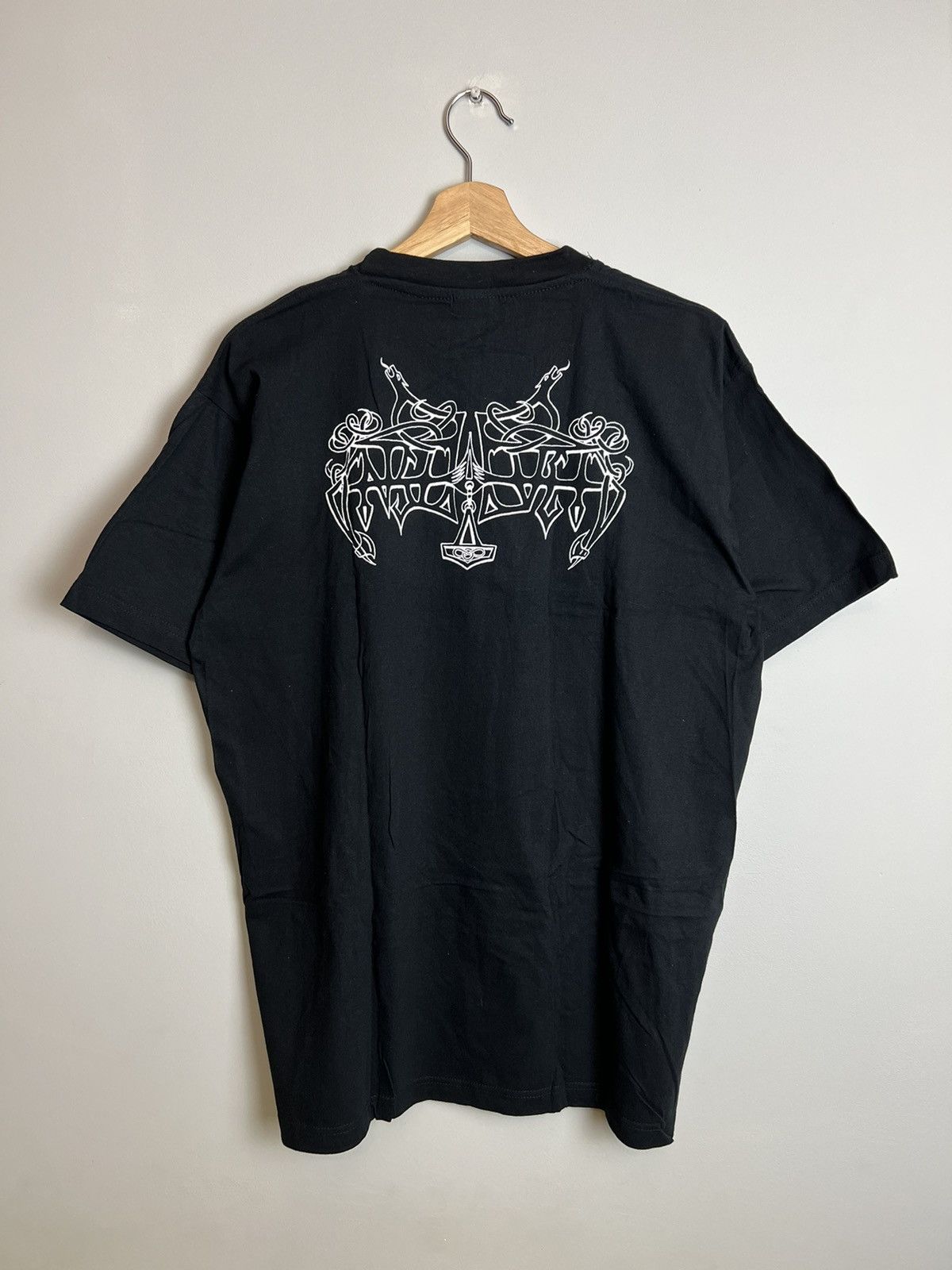 Band Tees Rare 90s Enslaved Vintage Band Black Metal T-Shirt Goth Hype Size US XL / EU 56 / 4 - 2 Thumbnail