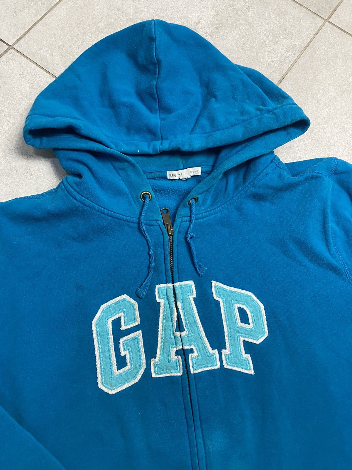 Gap Vintage Gap Turqoise Spellout Hype Streetwear Y2K hoodie Size US M / EU 48-50 / 2 - 2 Thumbnail