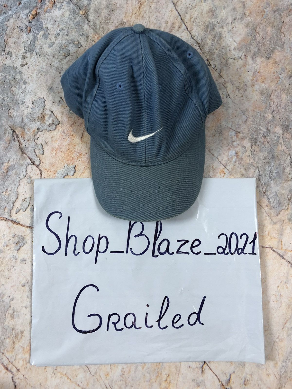 Nike × Vintage Nike vintage blue cap Size ONE SIZE - 6 Thumbnail