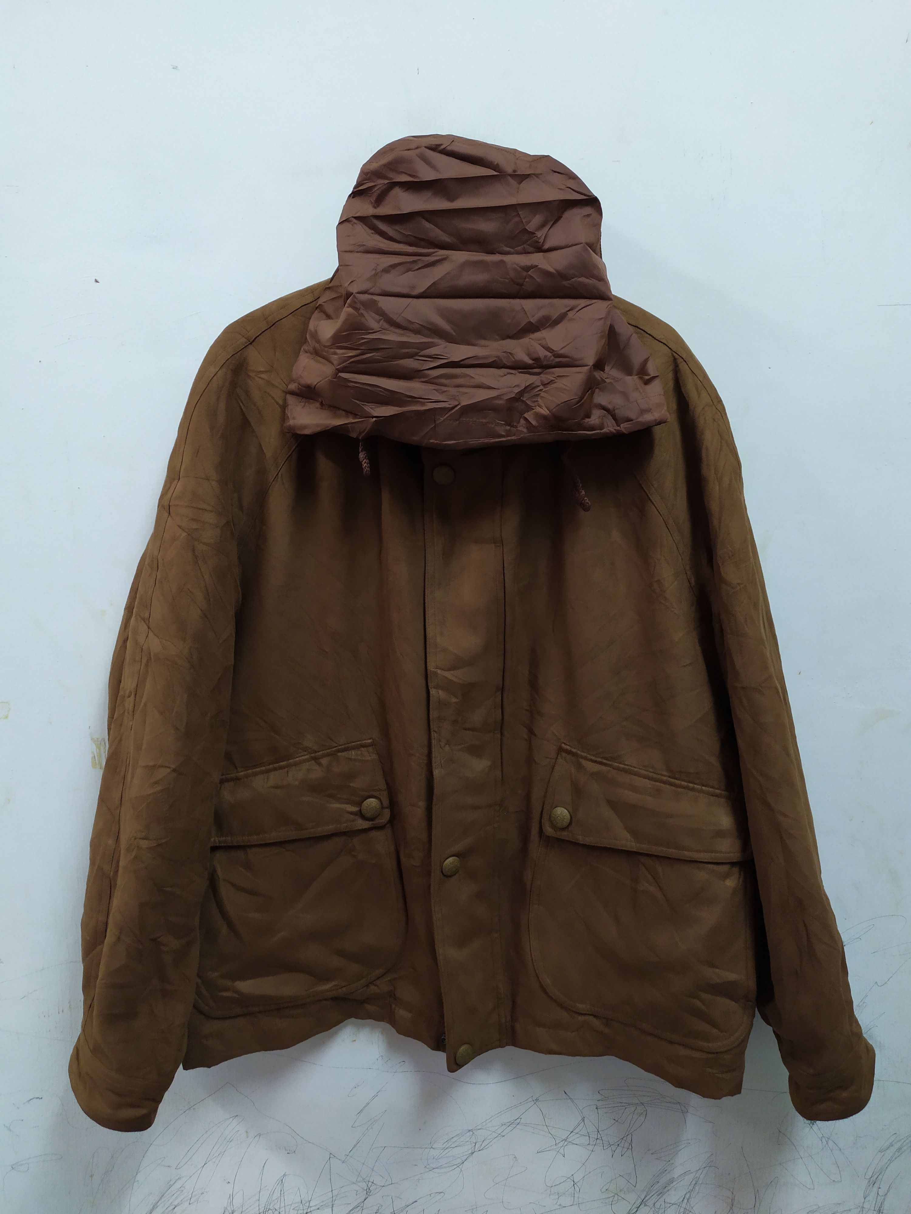 image of Element Faded Brown Heavy Coat Jacket Hoodie, Men's (Size XL)