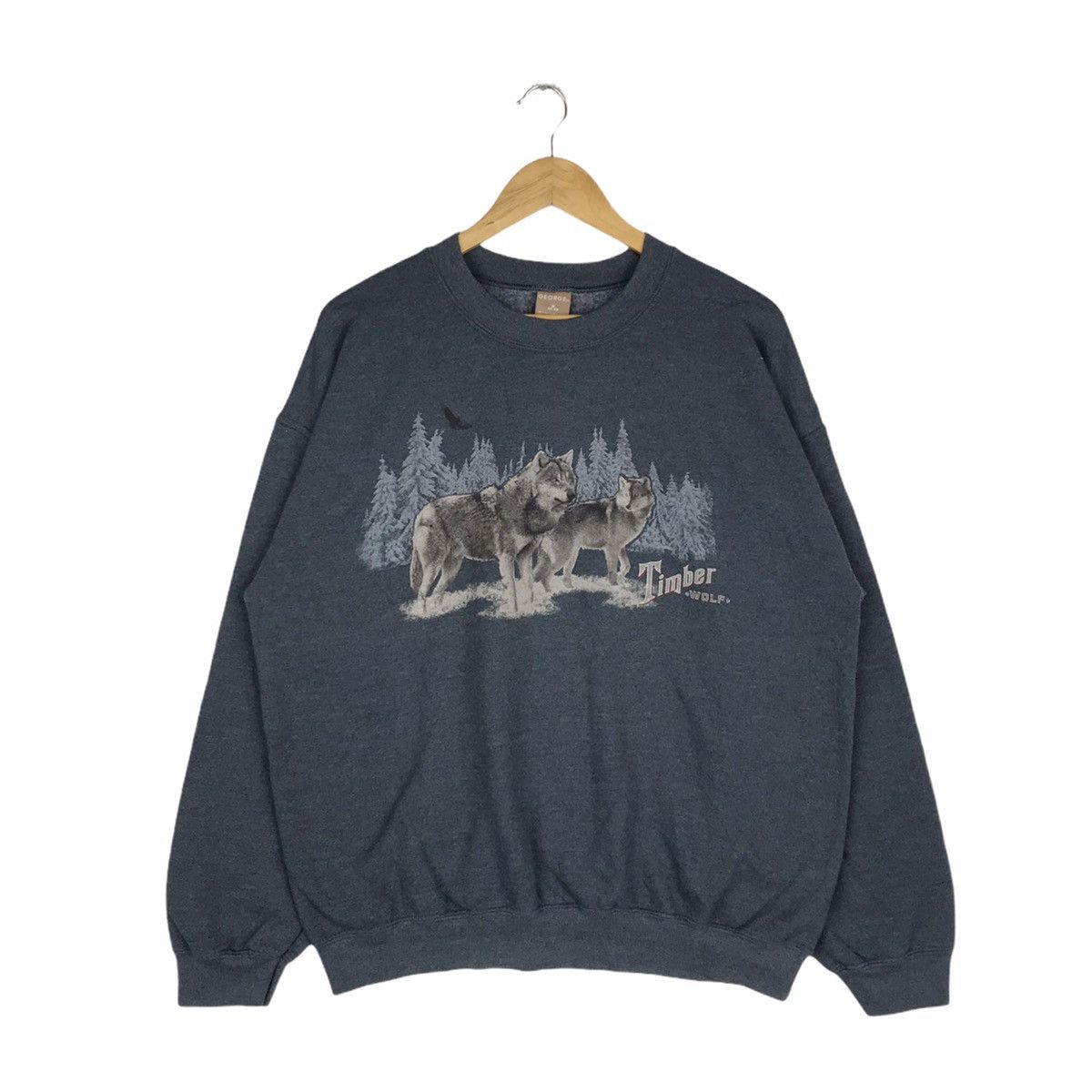 Habitat × Vintage Vintage Timber Wolf Habitat Art Animal Sweatshirt Pullover Size US M / EU 48-50 / 2 - 1 Thumbnail