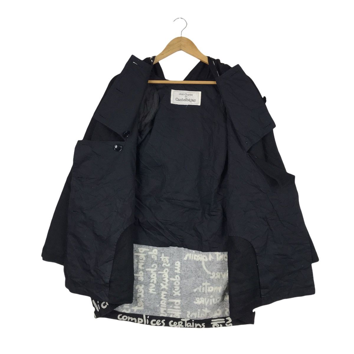 Jean Charles De Castelbajac Jean-Charles deCastelbajac Art Button Up Wool Hoodie Jacket Size US XL / EU 56 / 4 - 8 Thumbnail