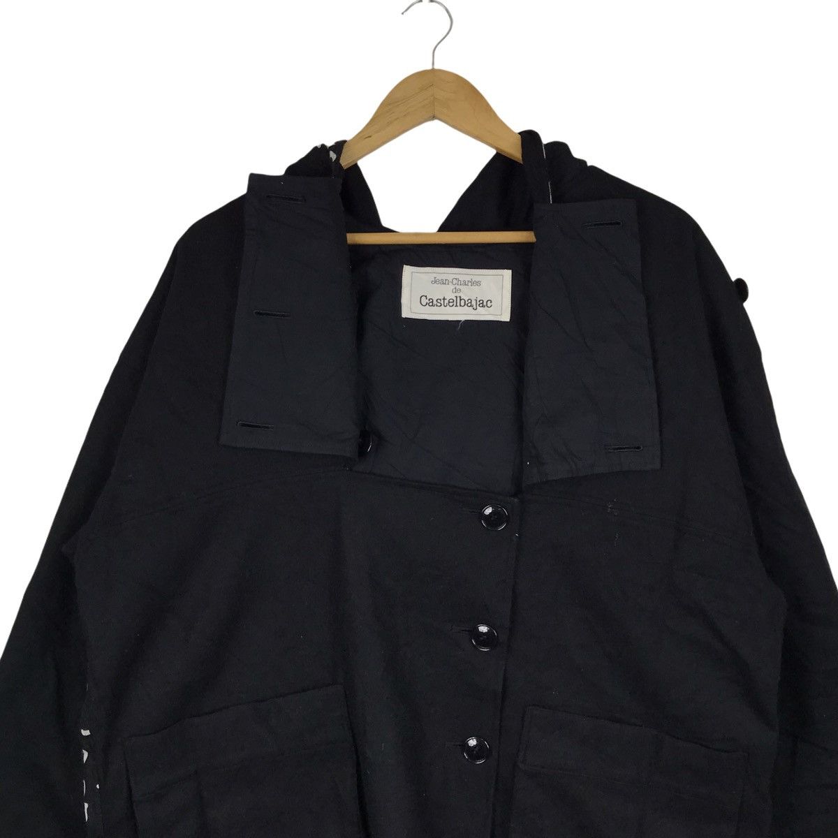 Jean Charles De Castelbajac Jean-Charles deCastelbajac Art Button Up Wool Hoodie Jacket Size US XL / EU 56 / 4 - 6 Thumbnail