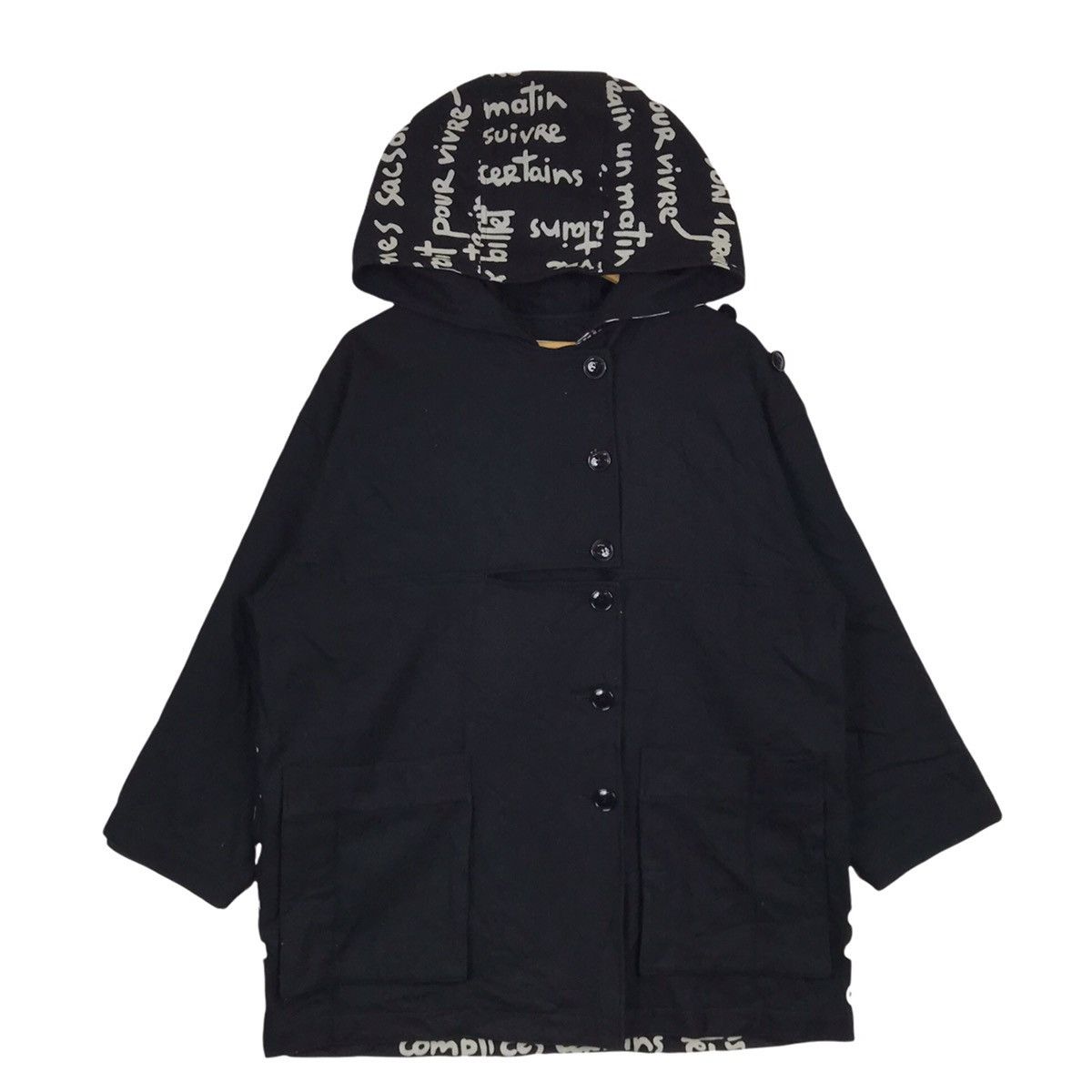 Jean Charles De Castelbajac Jean-Charles deCastelbajac Art Button Up Wool Hoodie Jacket Size US XL / EU 56 / 4 - 2 Thumbnail