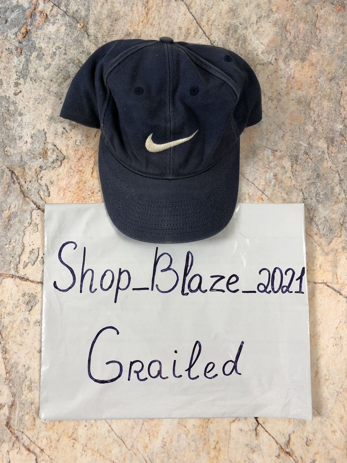 Nike × Vintage Nike vintage blue hat cap Size ONE SIZE - 2 Thumbnail